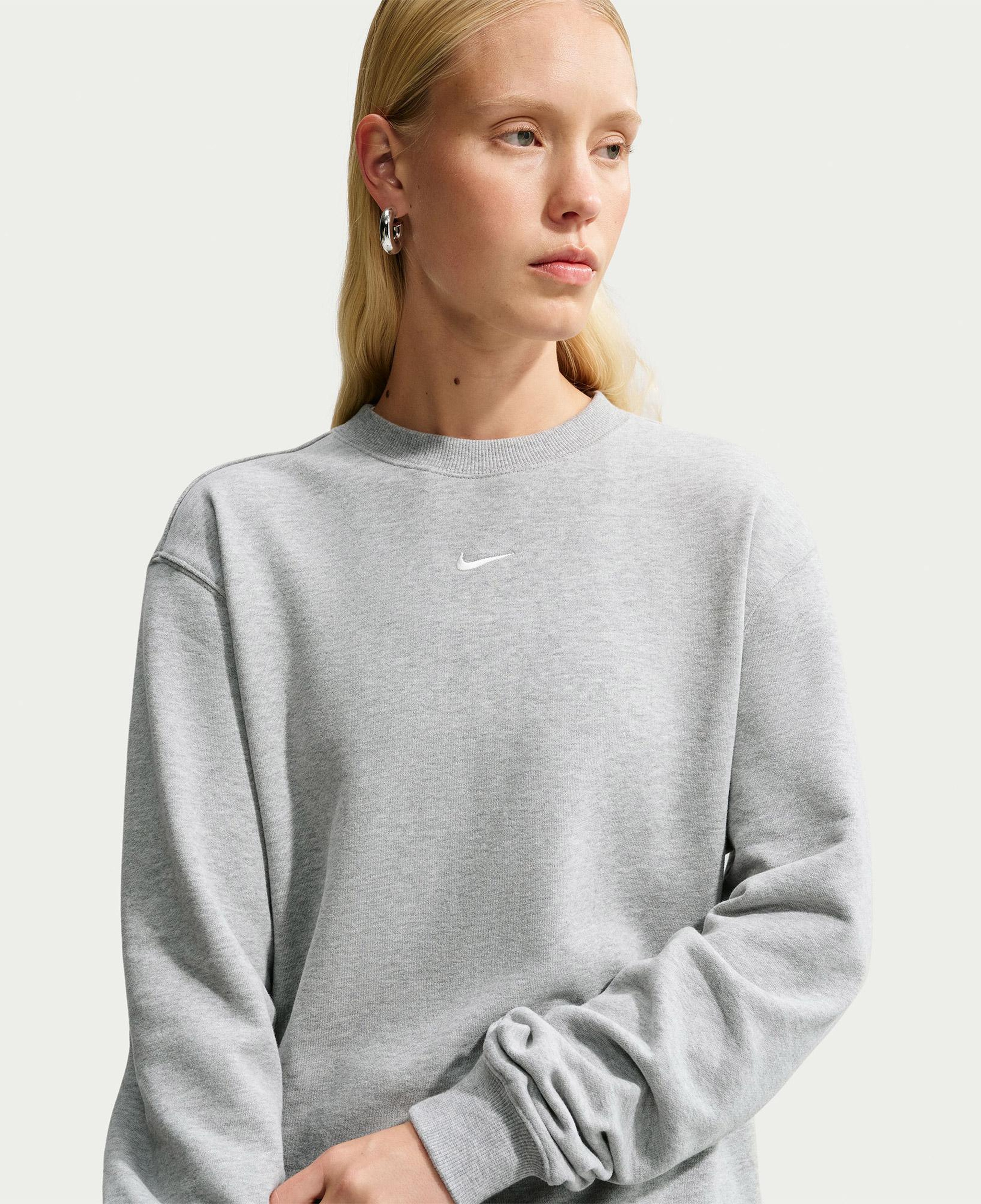 Nike Studio Fleece Lightweight Kadın Gri Sweatshirt