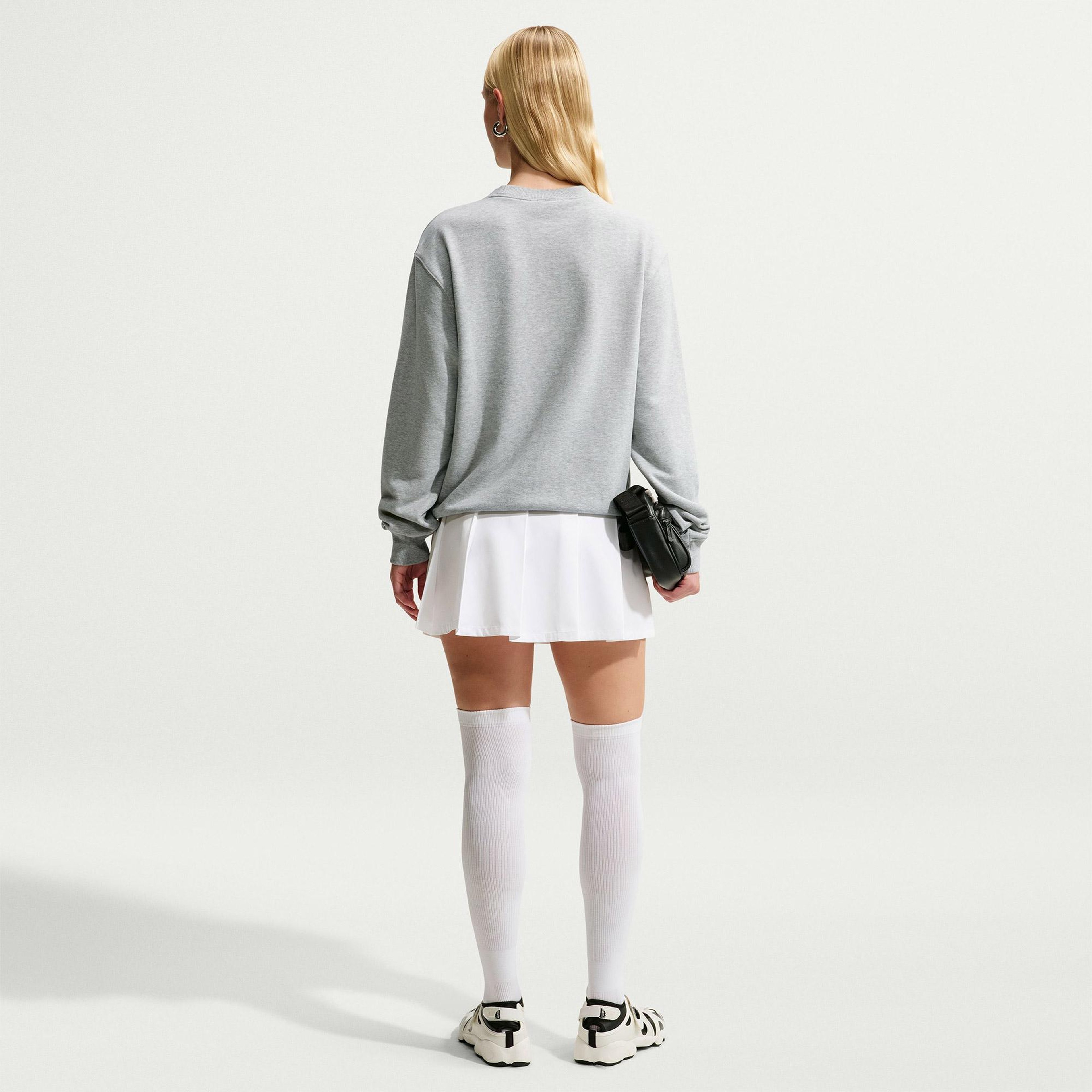 Nike Studio Fleece Lightweight Kadın Gri Sweatshirt