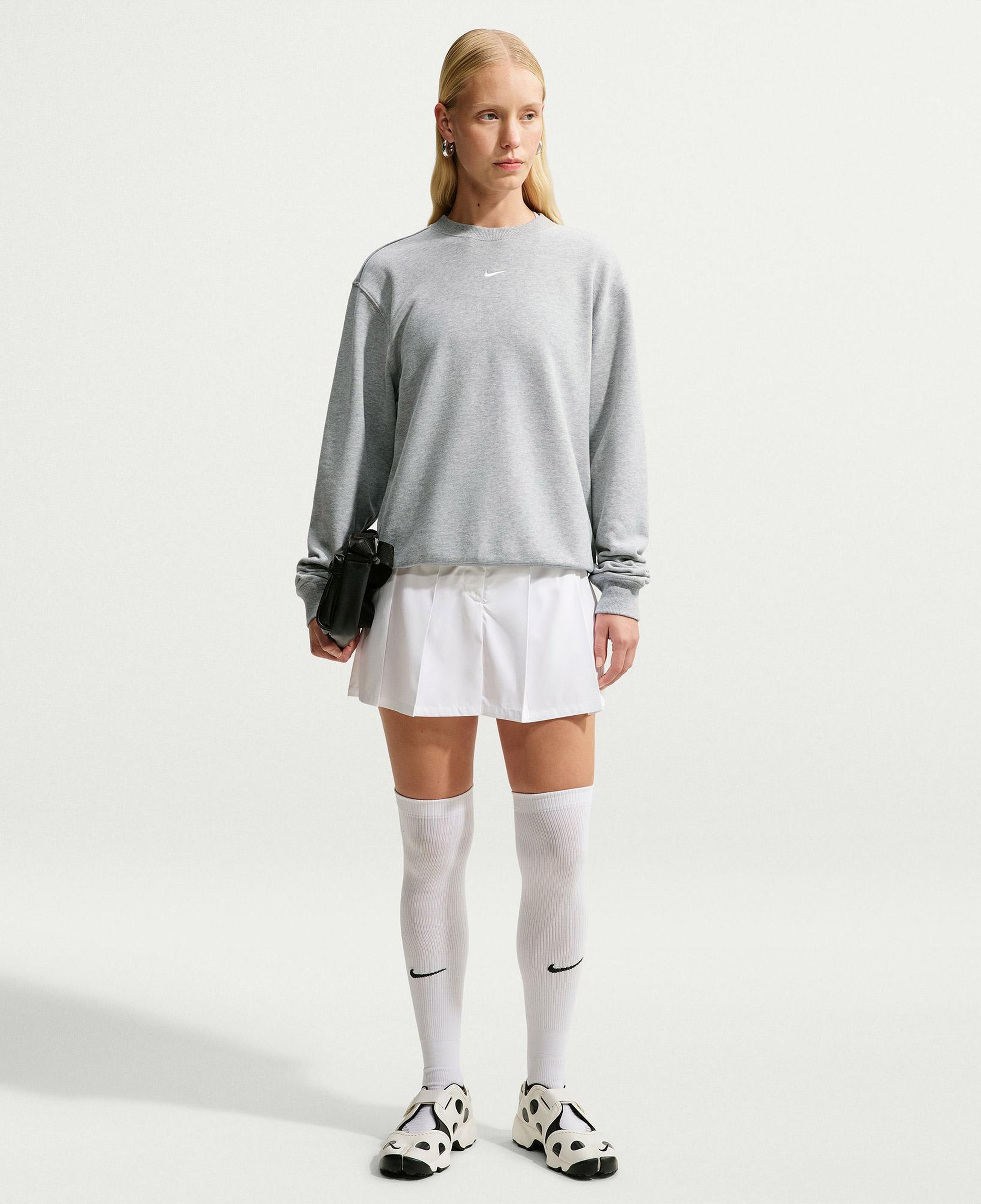 Nike Studio Fleece Lightweight Kadın Gri Sweatshirt