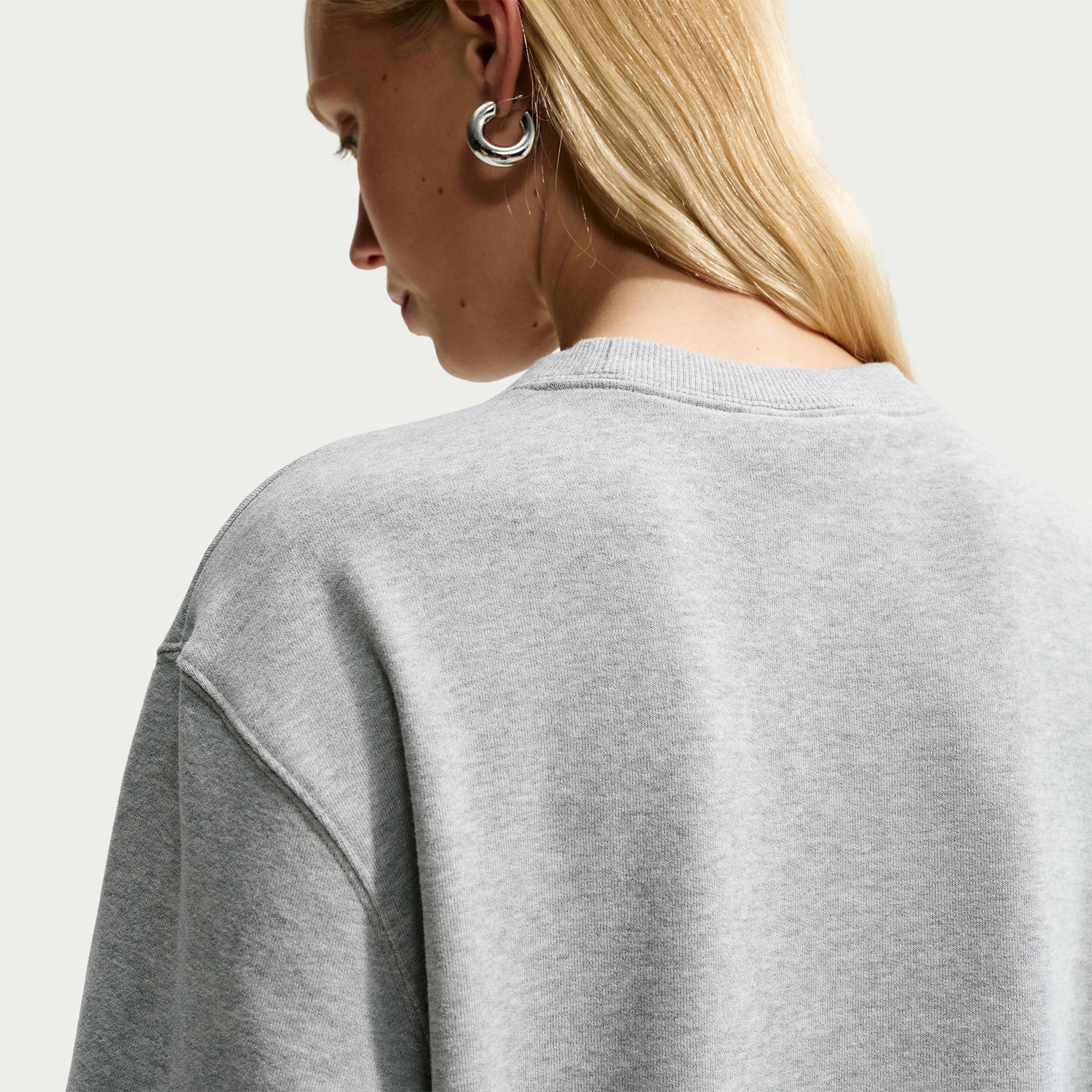 Nike Studio Fleece Lightweight Kadın Gri Sweatshirt