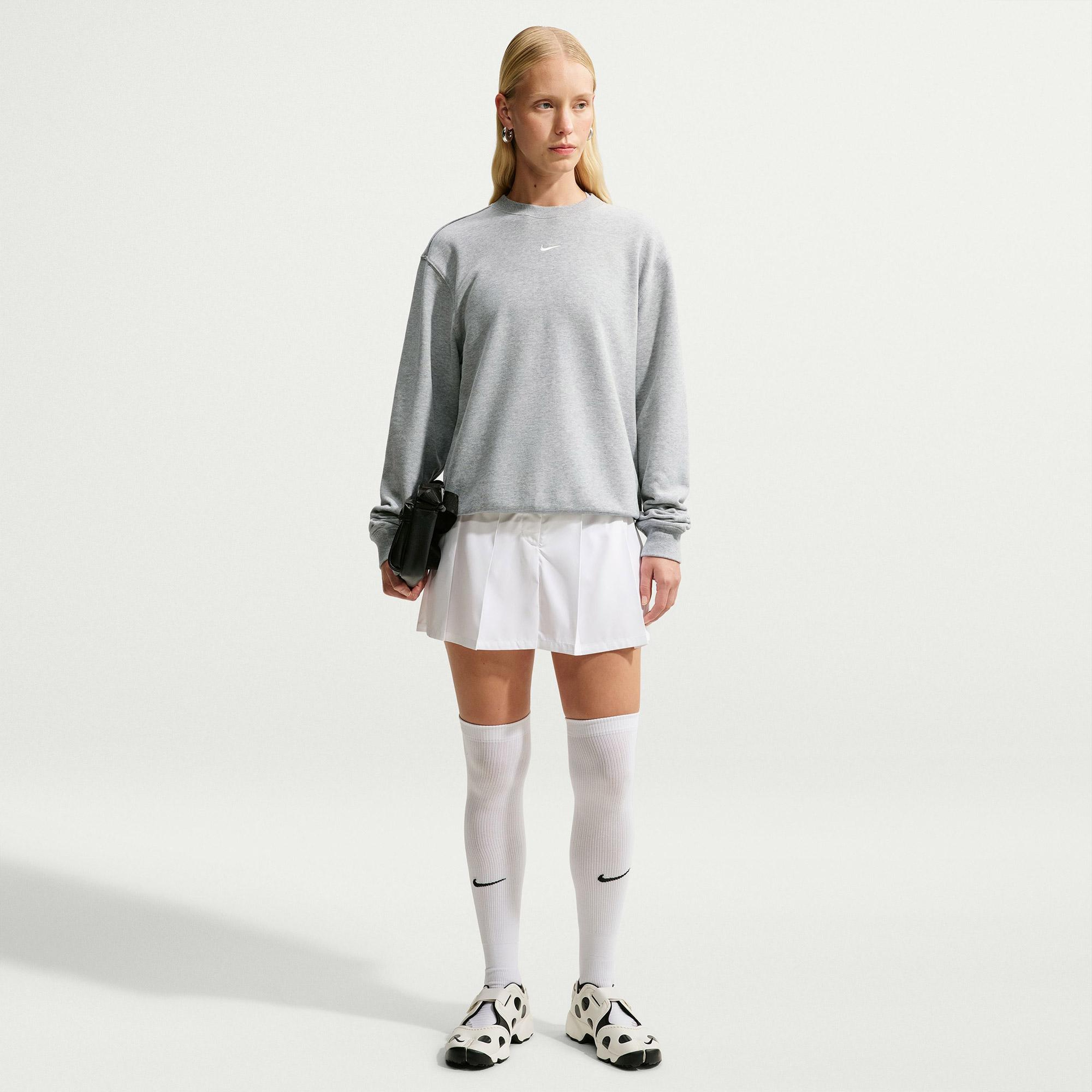 Nike Studio Fleece Lightweight Kadın Gri Sweatshirt