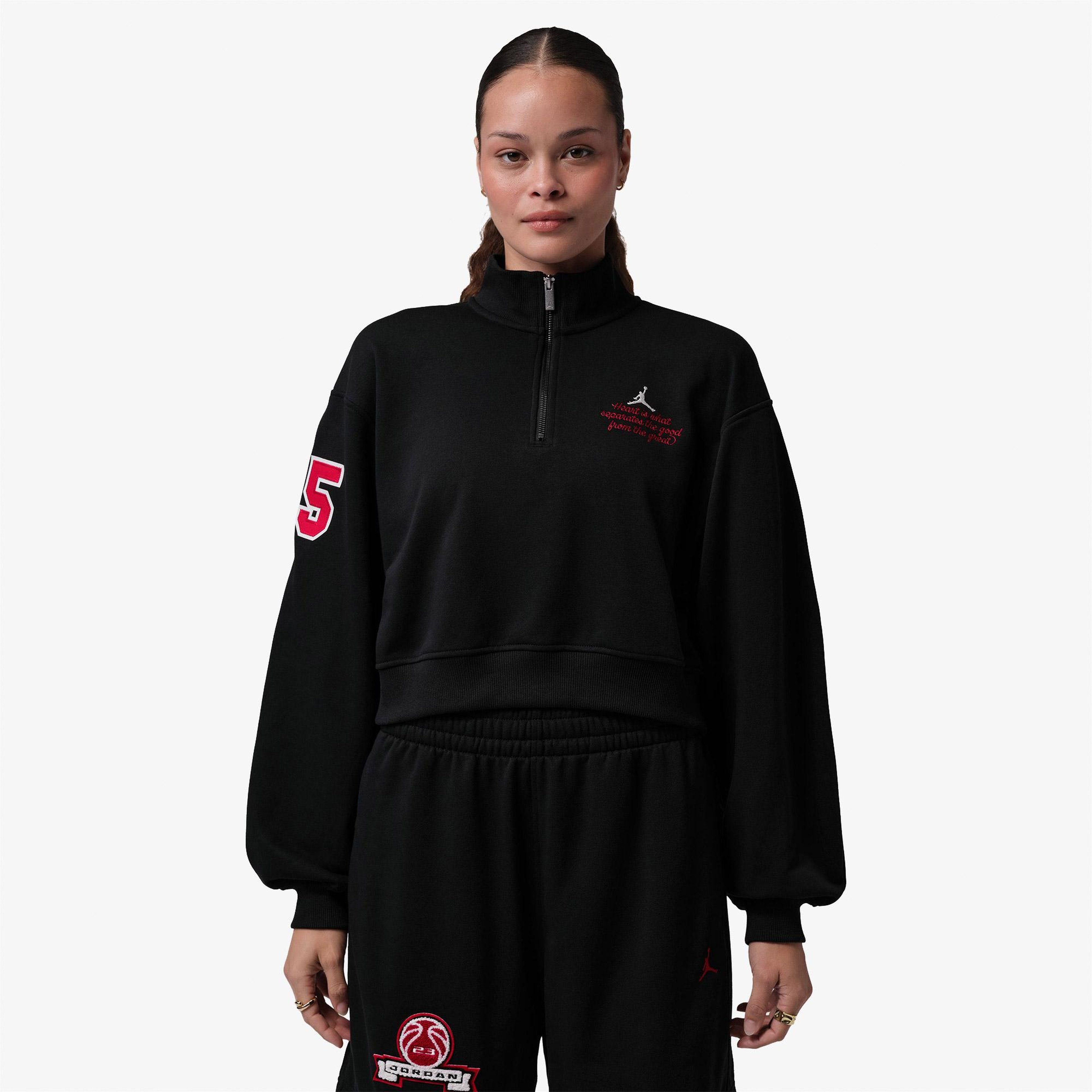 Jordan Brooklyn Fleece Kadın Siyah Sweatshirt