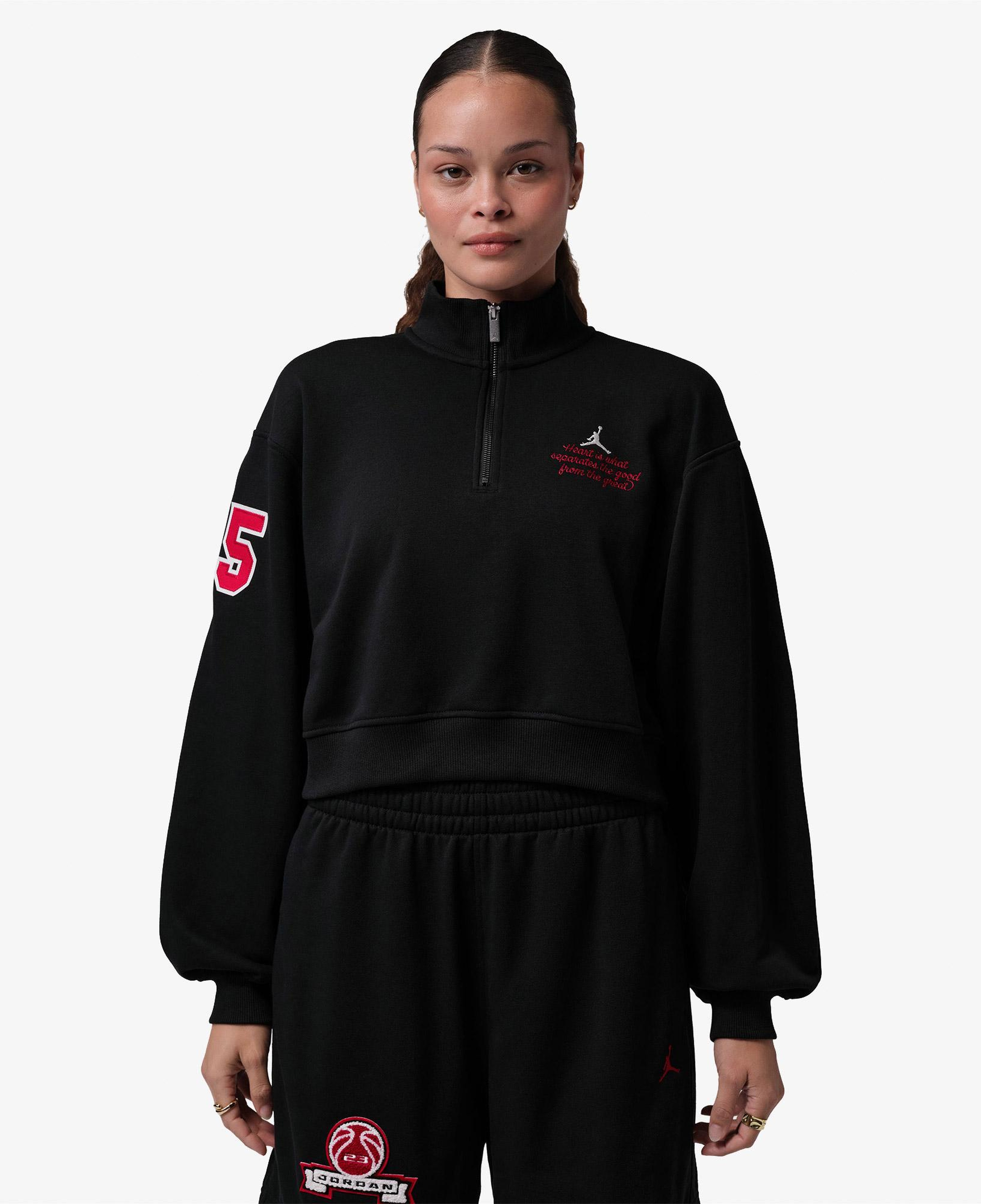 Jordan Brooklyn Fleece Kadın Siyah Sweatshirt