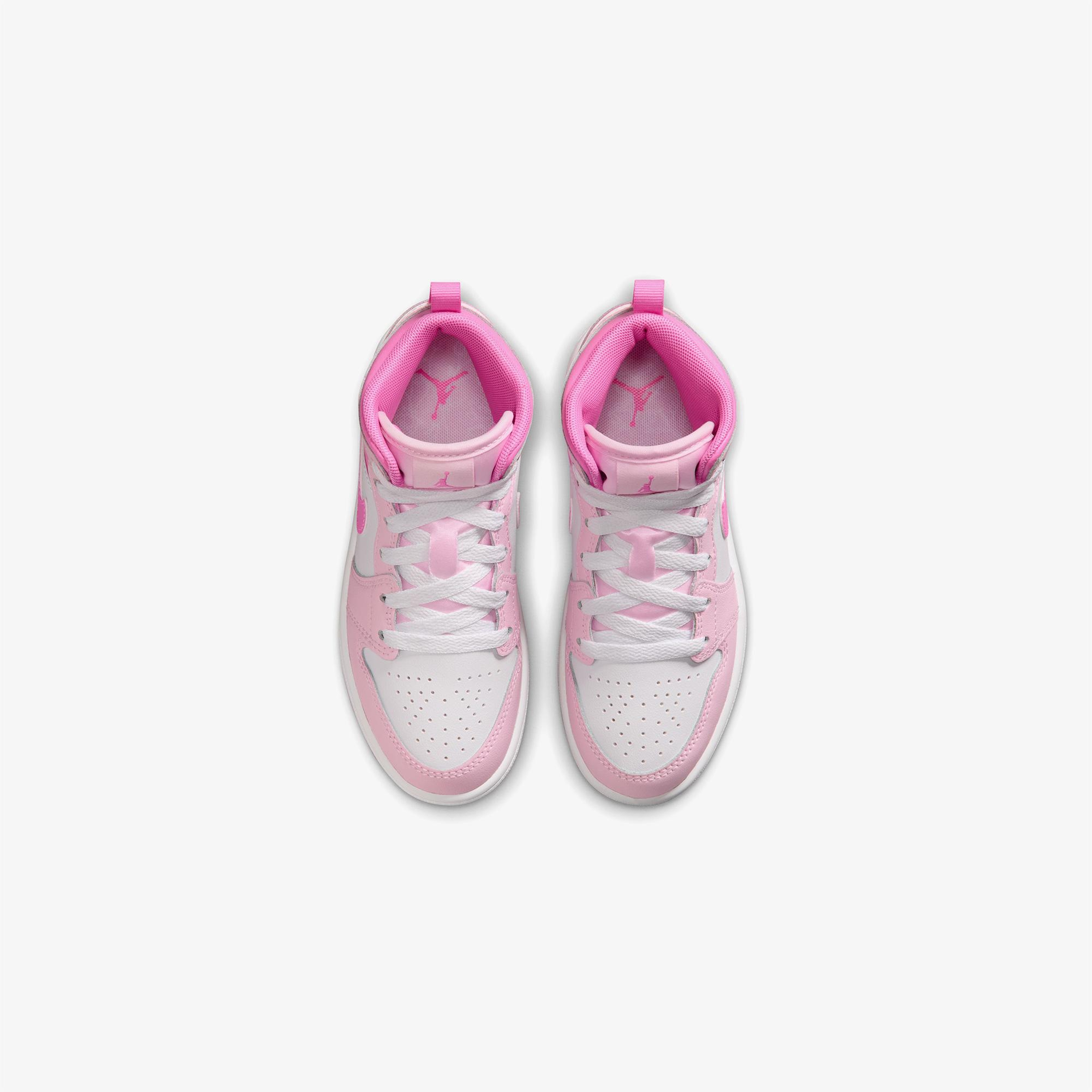 Jordan 1 Mid Çocuk Pembe Spor Ayakkabı