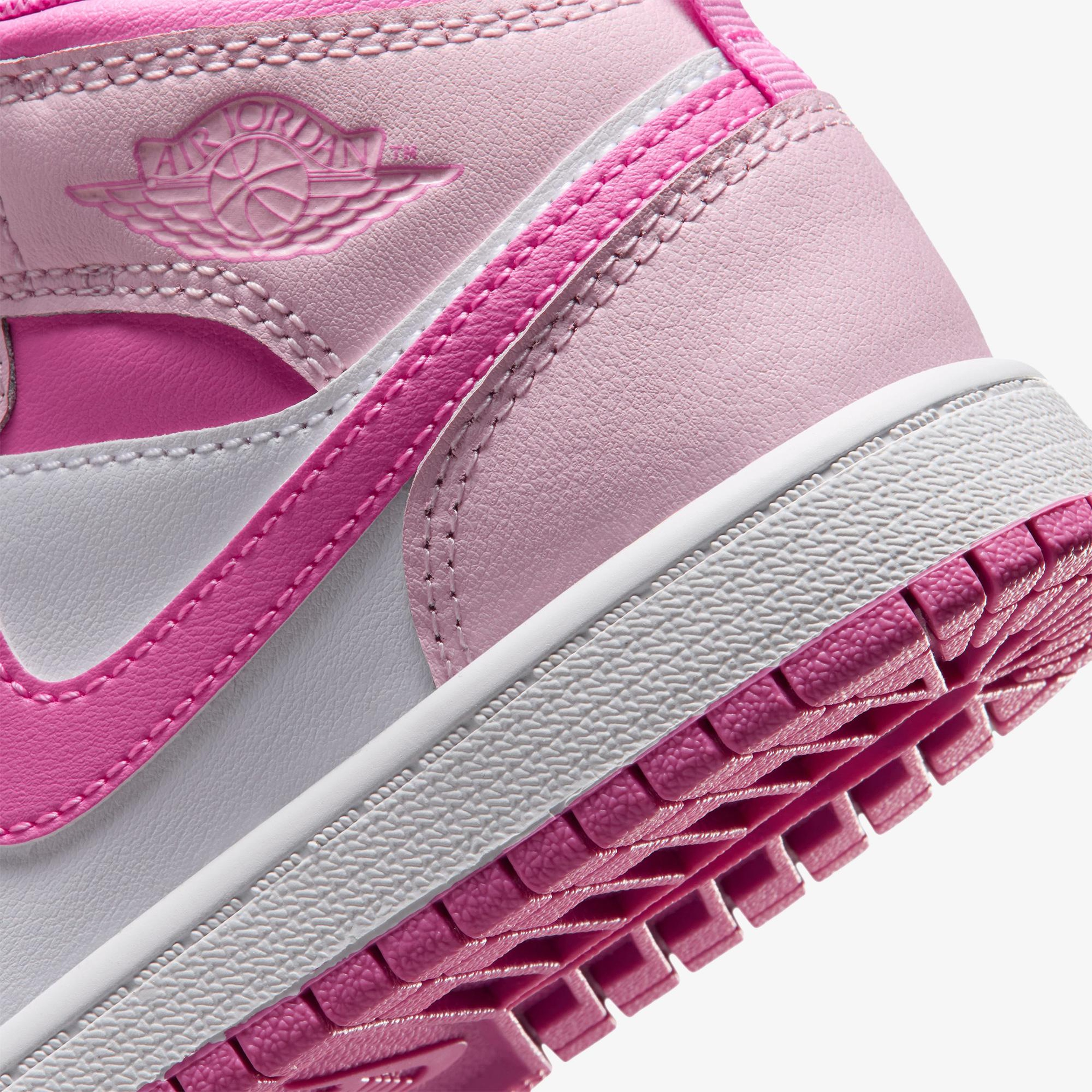 Jordan 1 Mid Çocuk Pembe Spor Ayakkabı