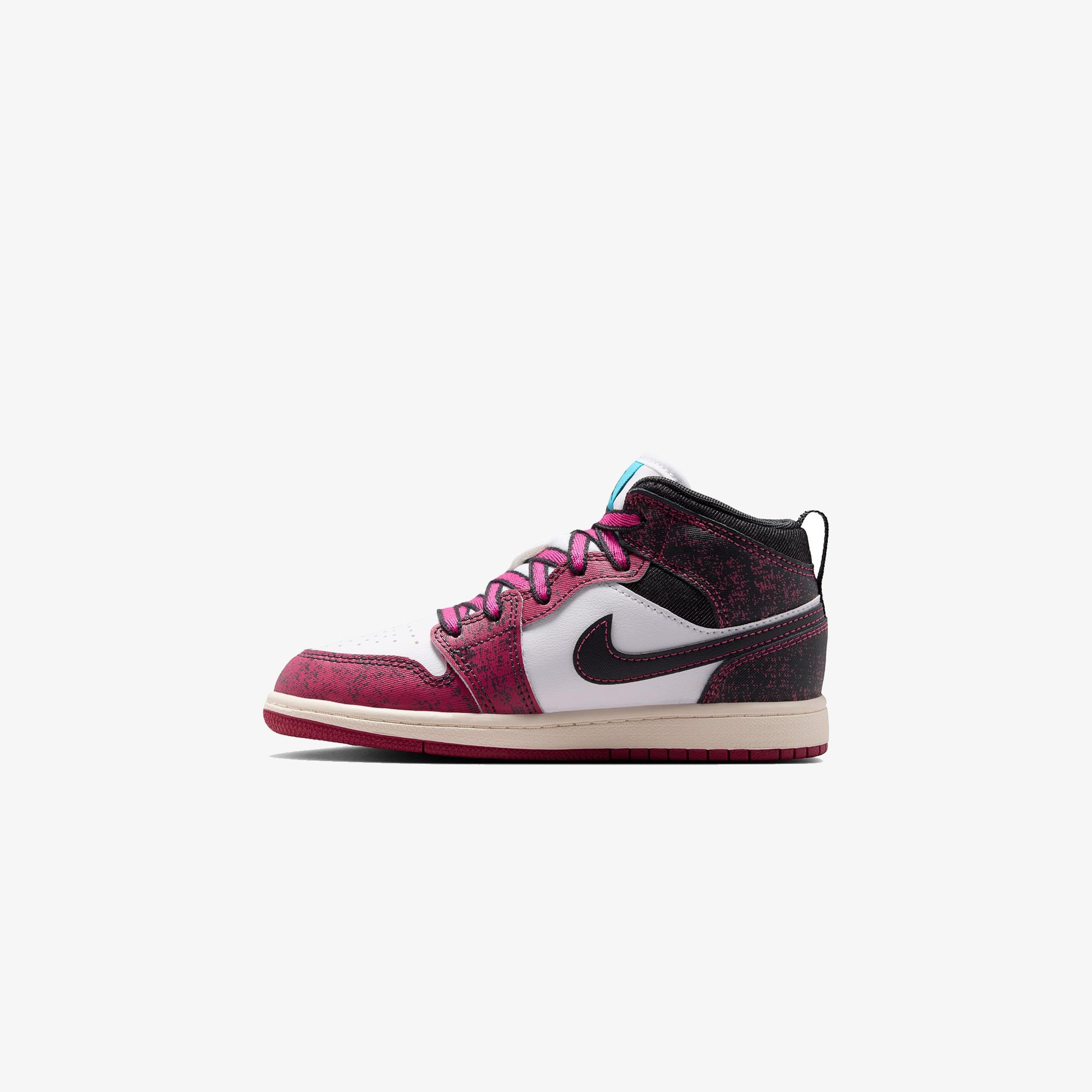 Jordan 1 Mid SE Çocuk Pembe Spor Ayakkabı