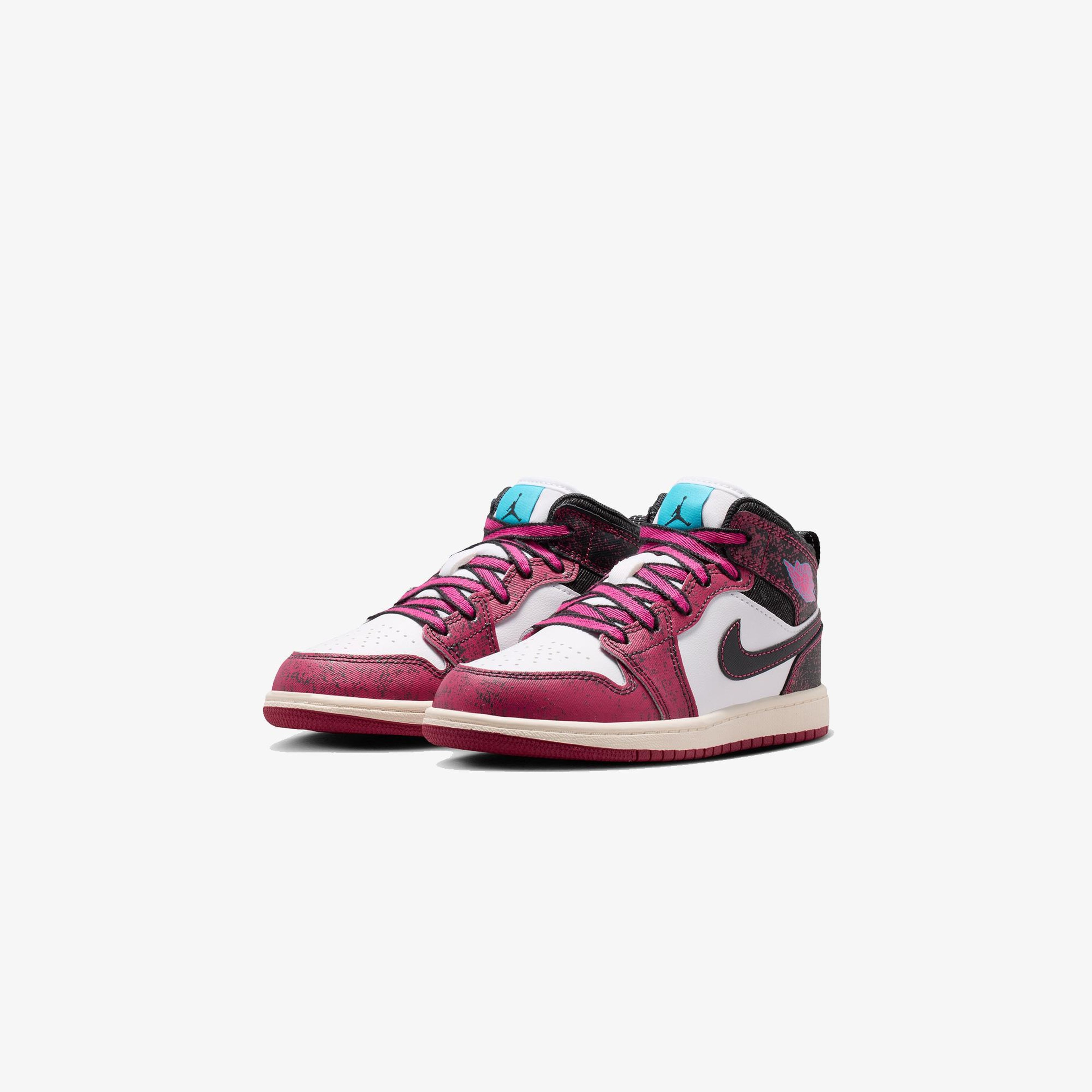 Jordan 1 Mid SE Çocuk Pembe Spor Ayakkabı