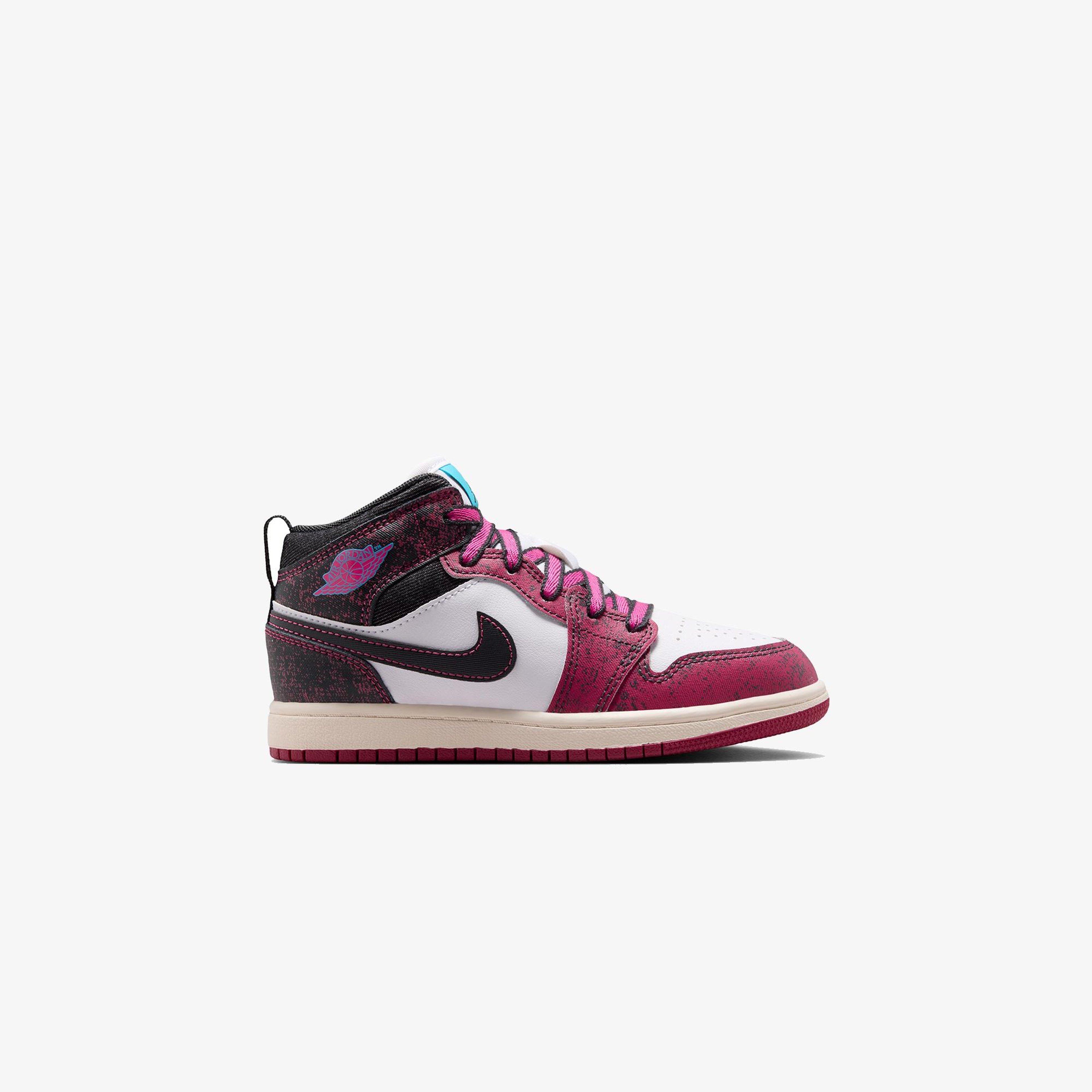 Jordan 1 Mid SE Çocuk Pembe Spor Ayakkabı