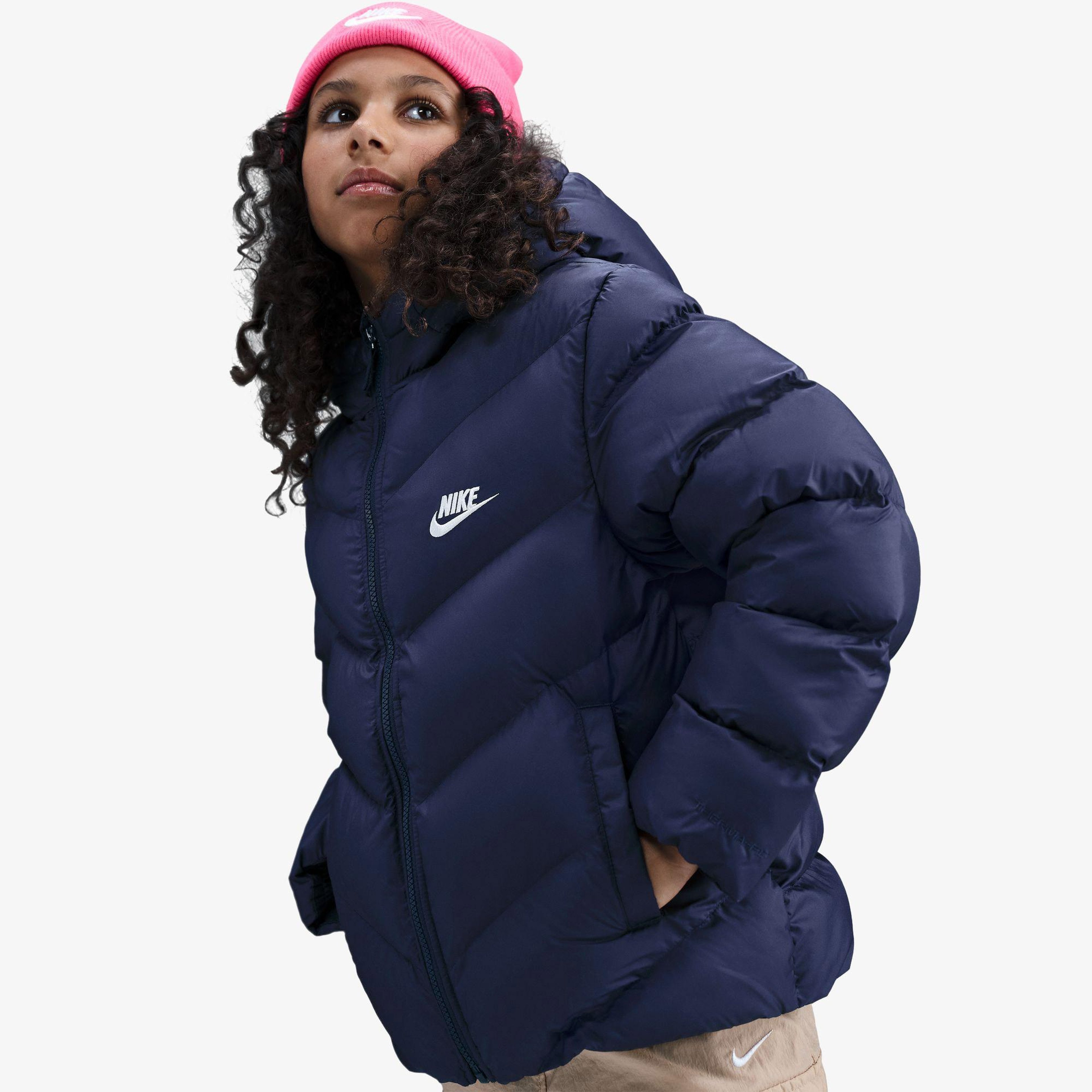 Nike Sportswear Therma-Fit All Day Play Puffer Genç Çocuk Lacivert Mont