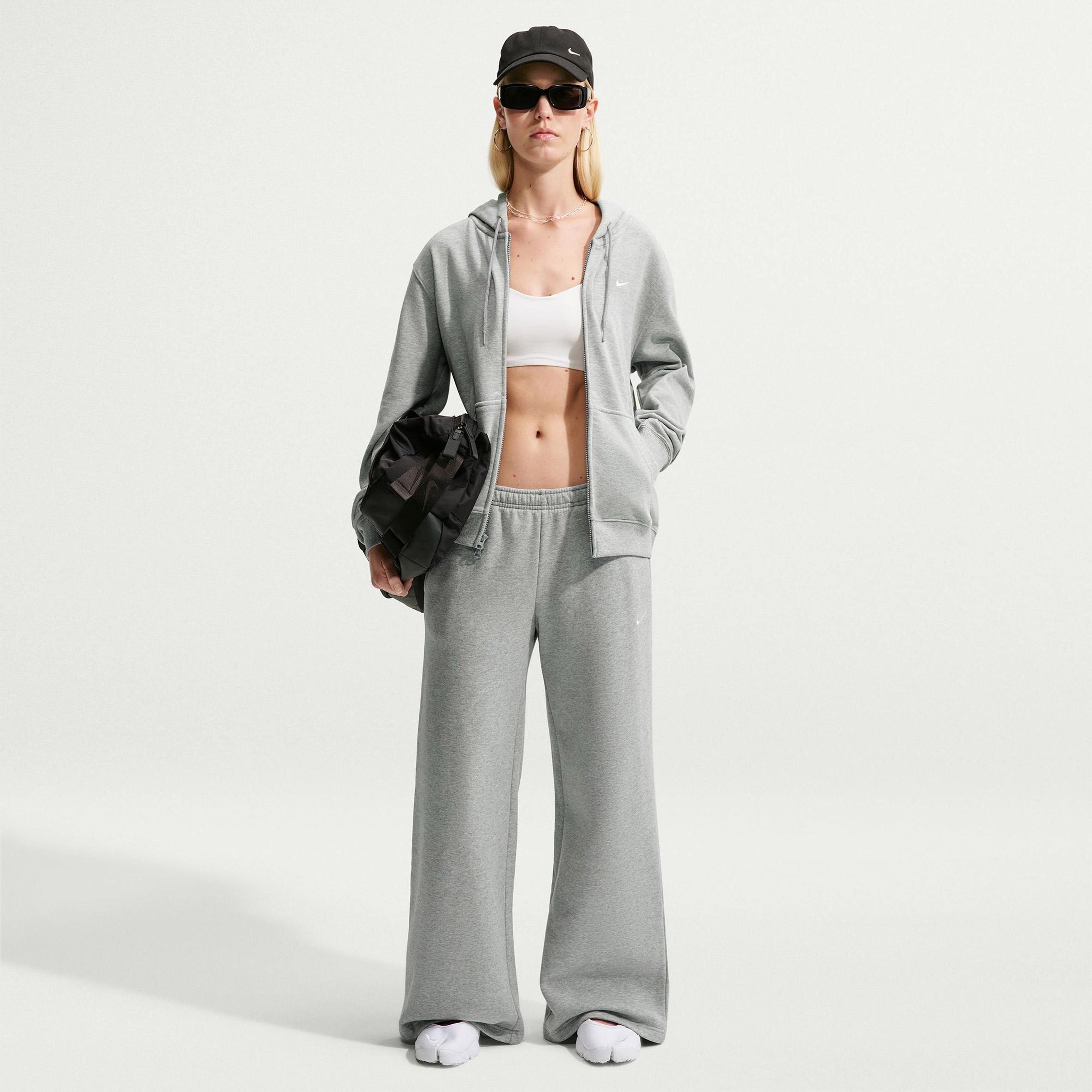 Nike Studio Fleece Kadın Gri Eşofman Üstü