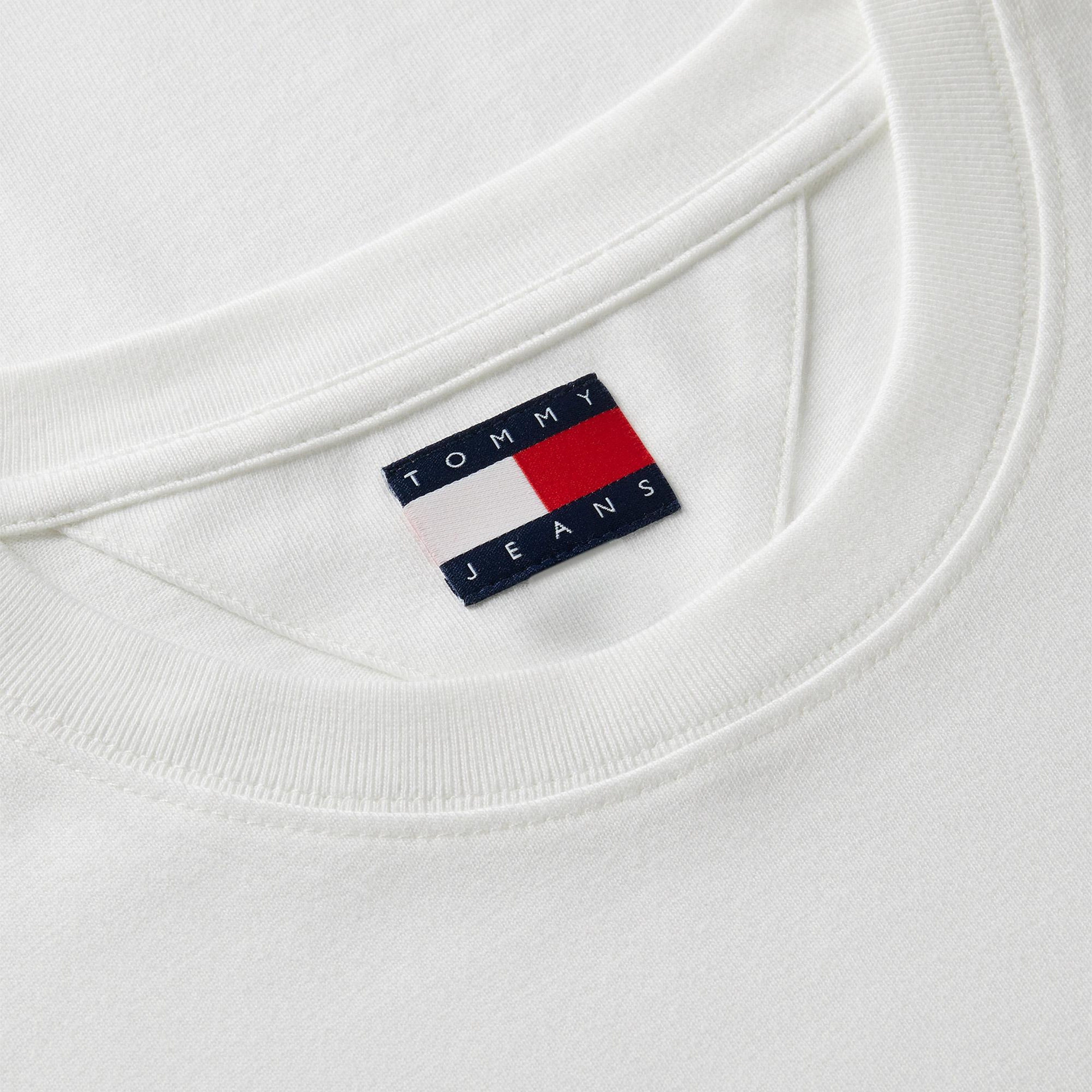 Tommy Hilfiger Big Flag Erkek Beyaz T-Shirt