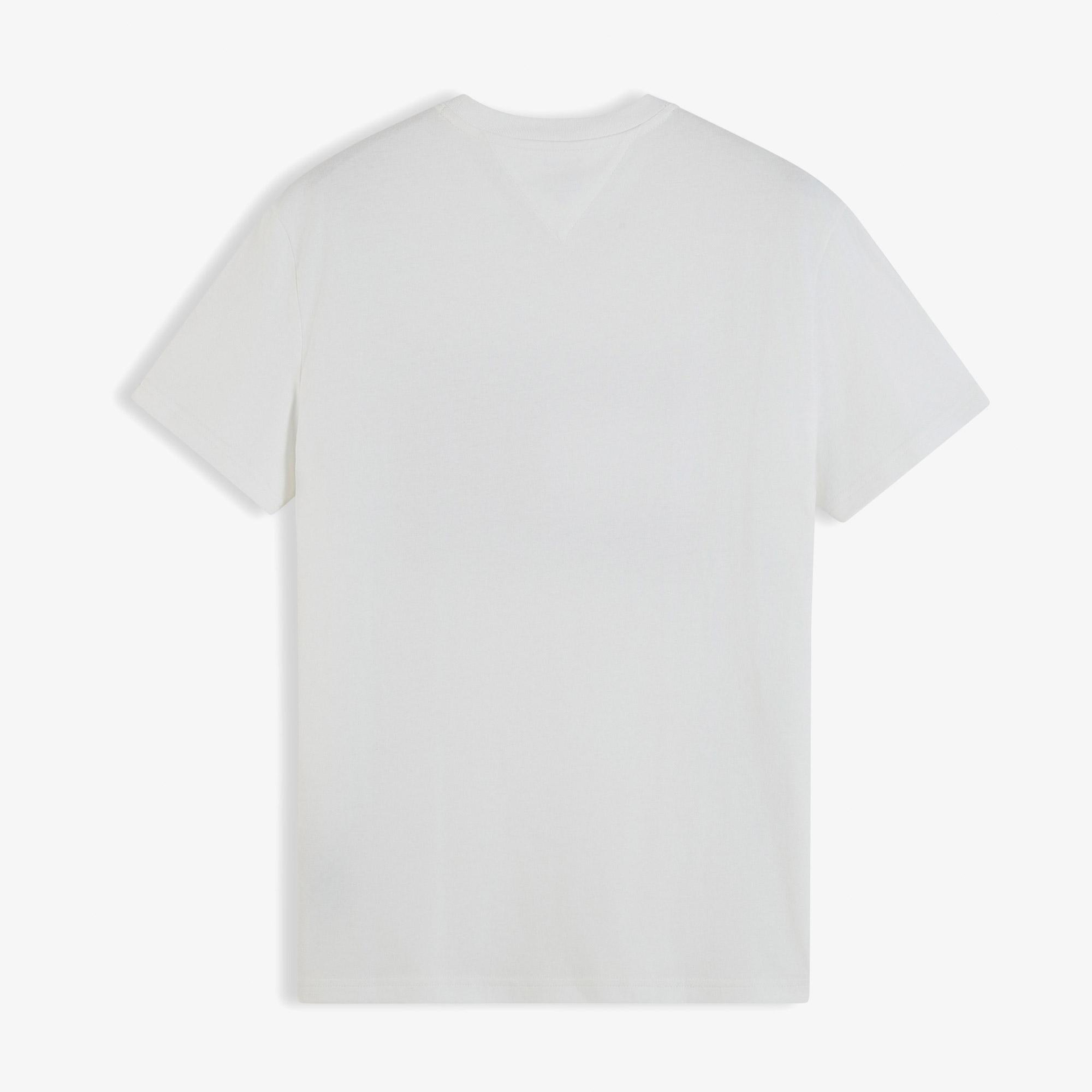 Tommy Hilfiger Big Flag Erkek Beyaz T-Shirt
