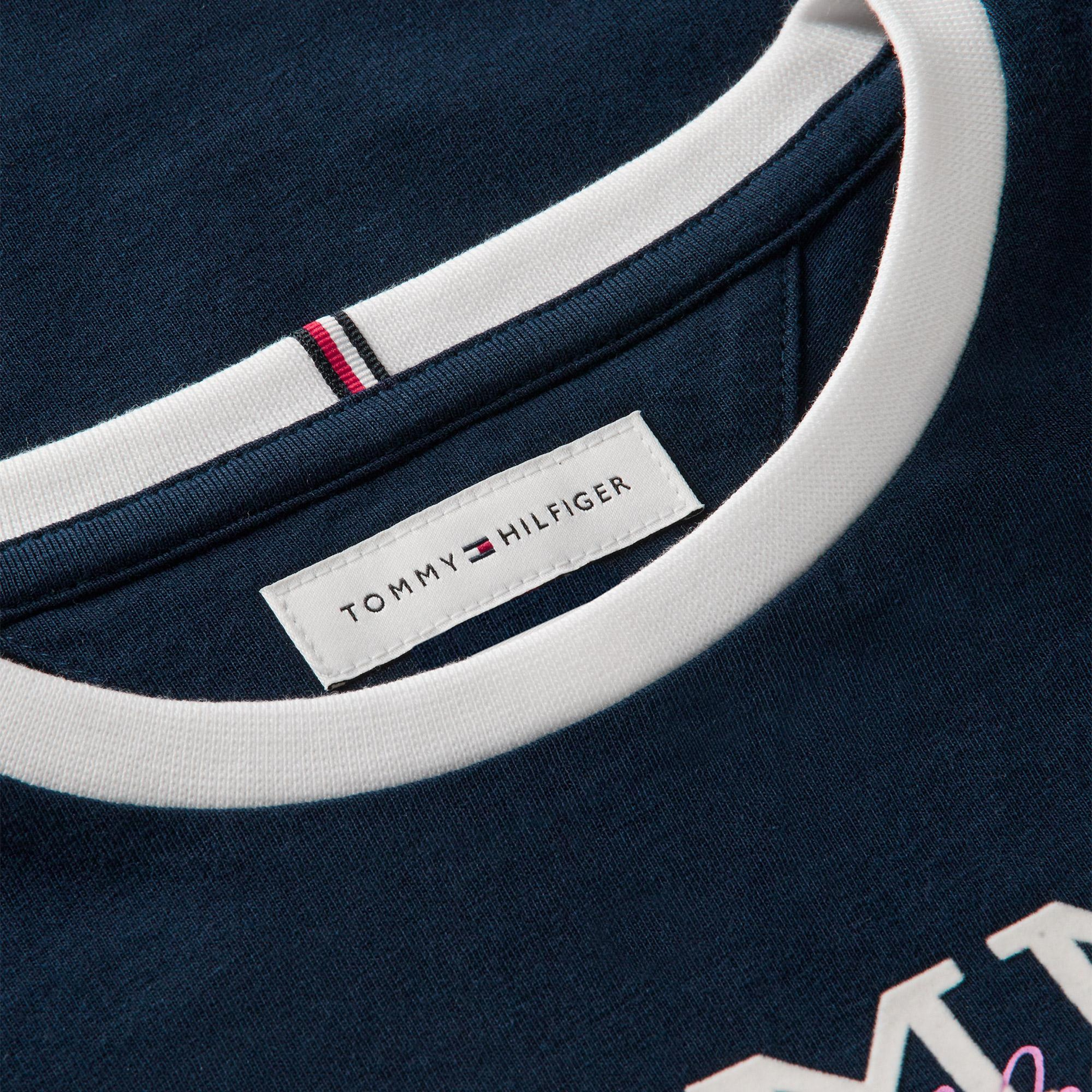 Tommy Hilfiger Crest Çocuk Mavi T-Shirt