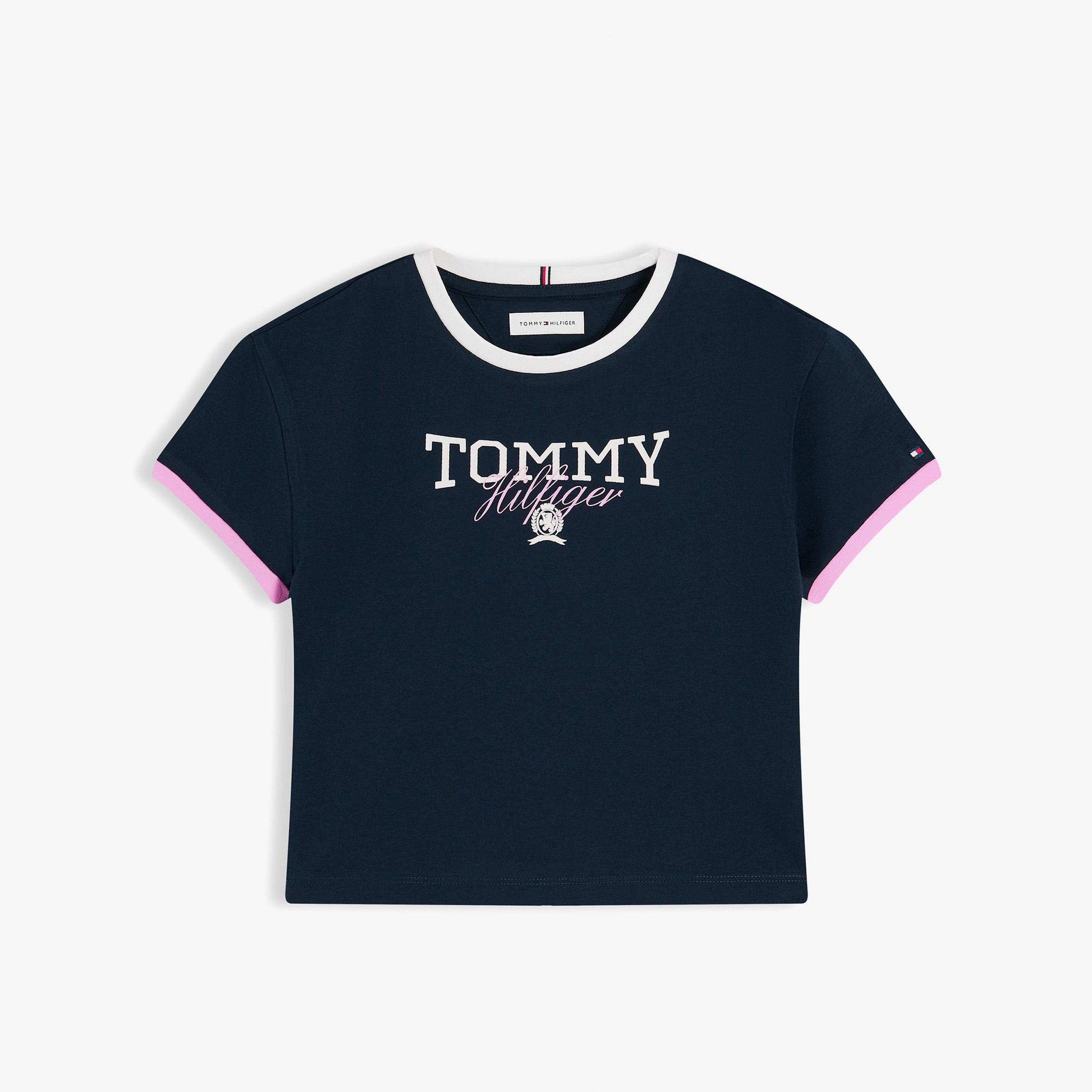 Tommy Hilfiger Crest Çocuk Mavi T-Shirt