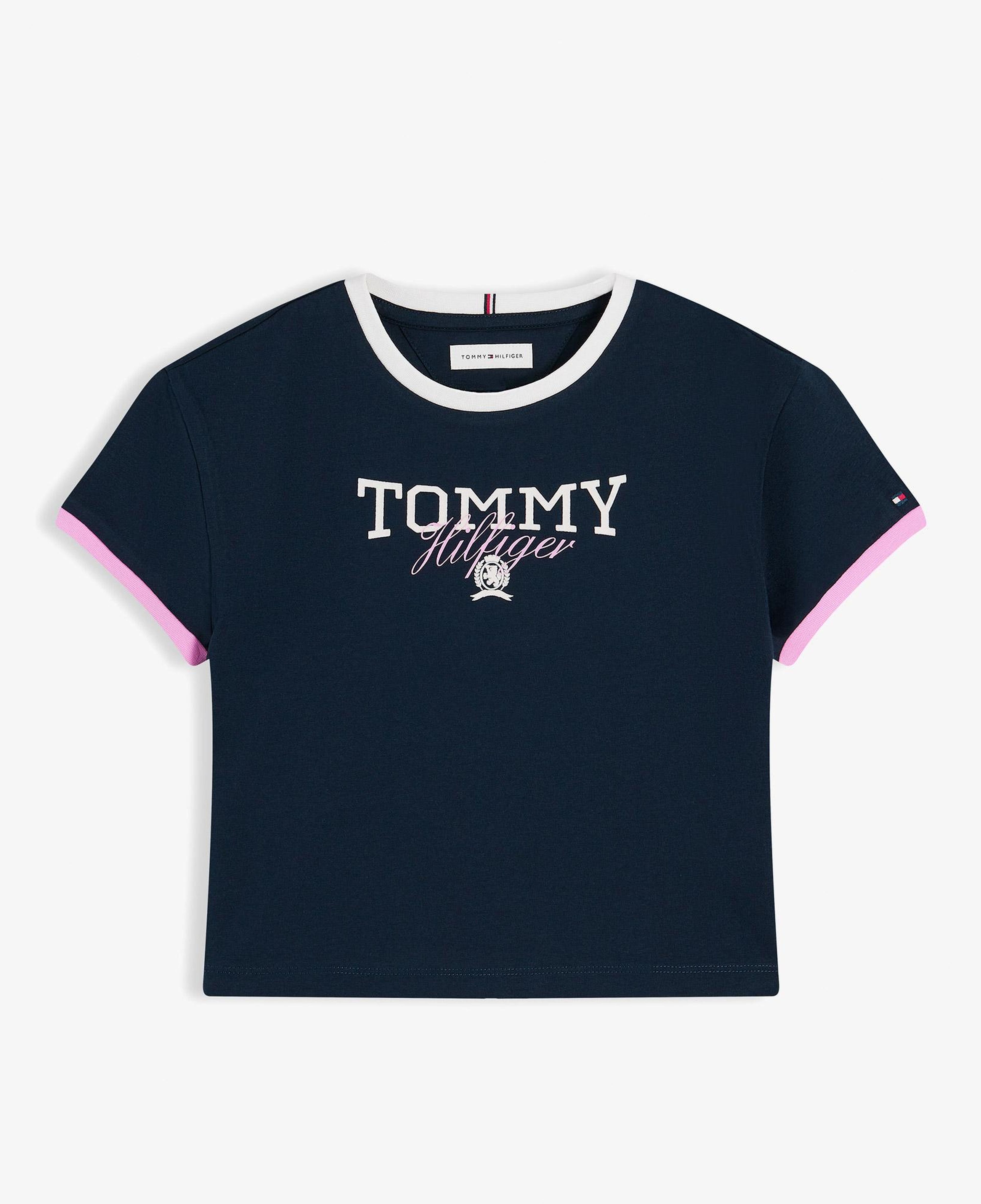 Tommy Hilfiger Crest Çocuk Mavi T-Shirt