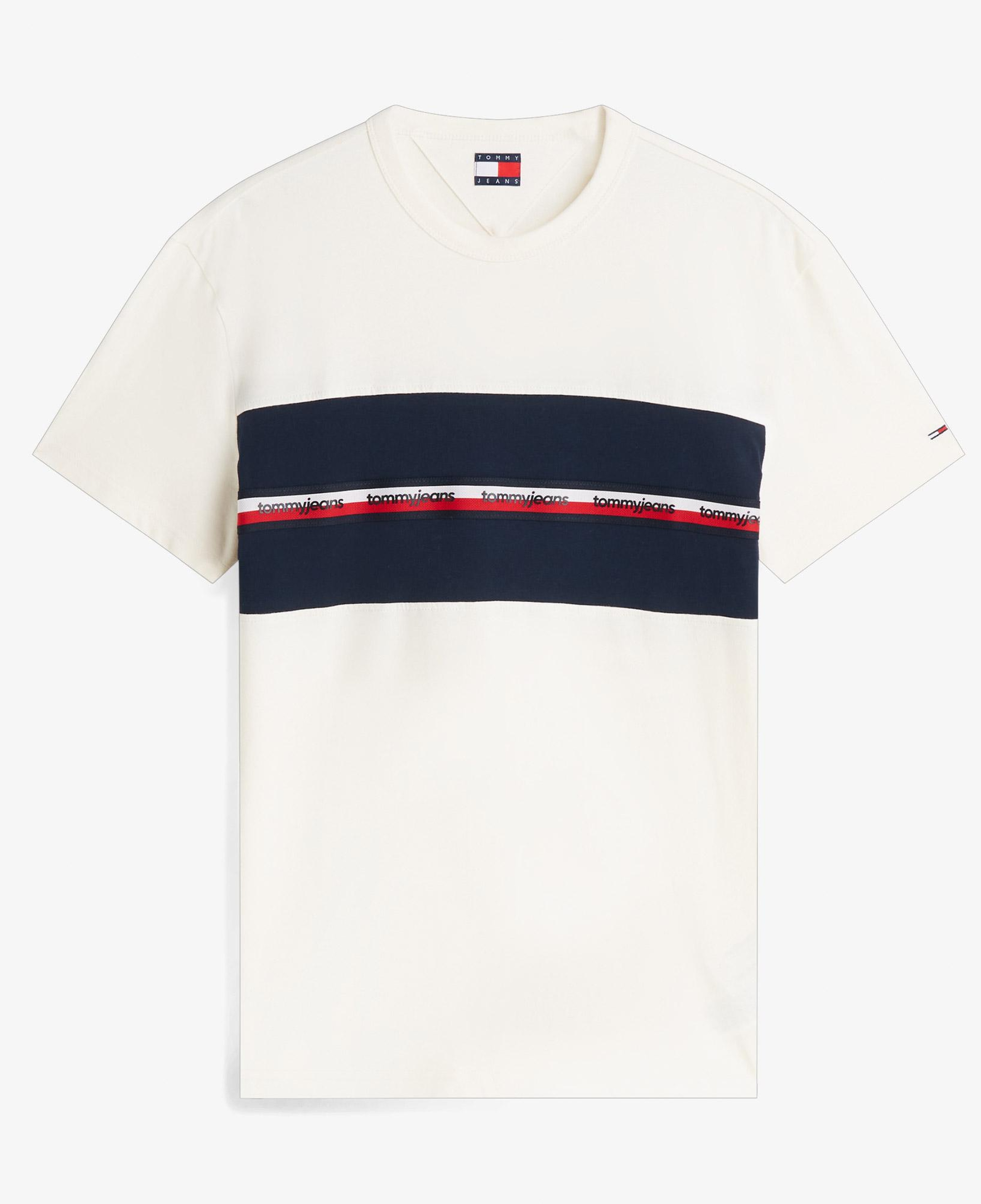 Tommy Hilfiger Tape Erkek Beyaz T-Shirt