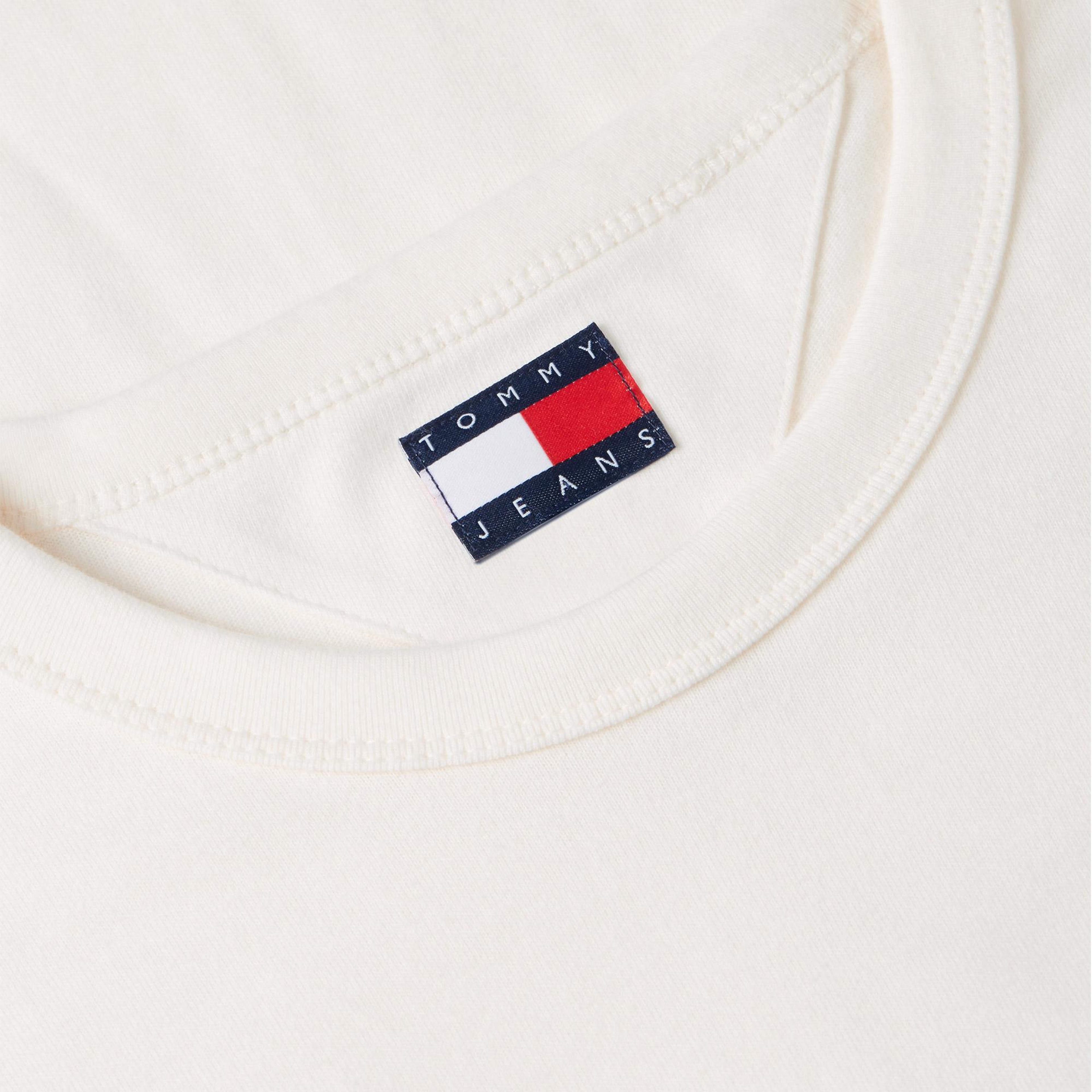 Tommy Hilfiger Tape Erkek Beyaz T-Shirt