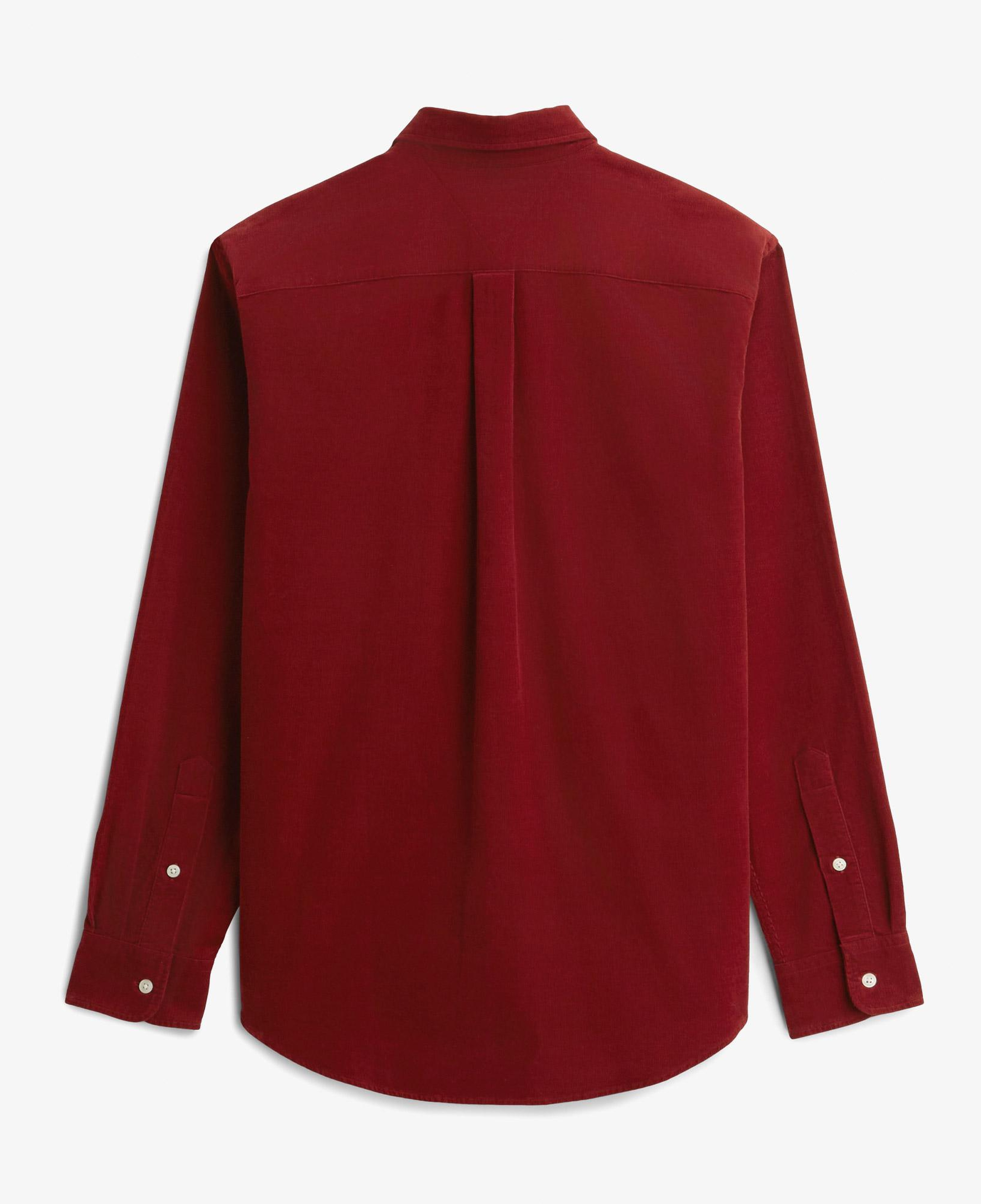 Tommy Hilfiger Solid Corduroy Erkek Kırmızı Gömlek