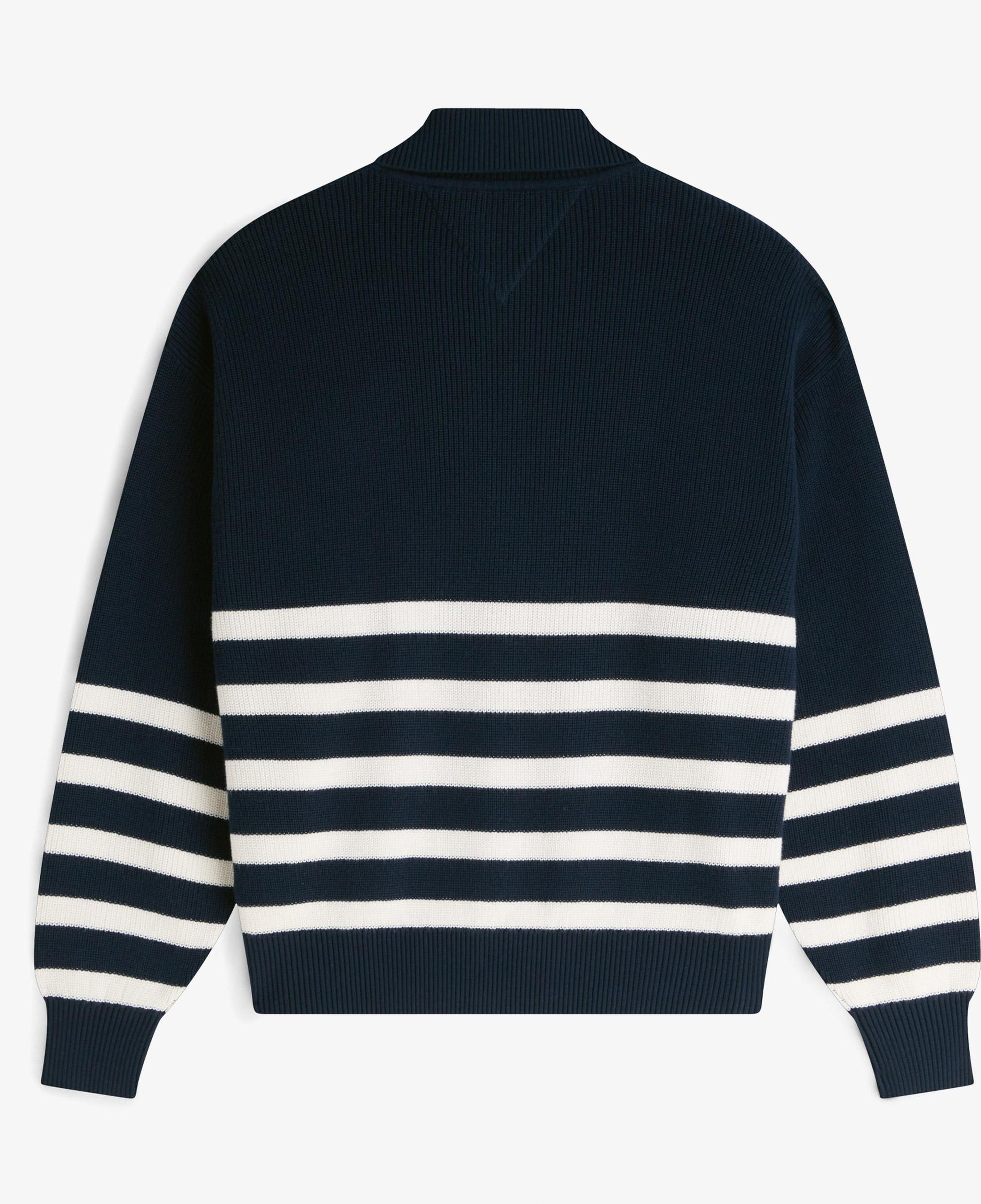 Tommy Hilfiger Quarter Zip Kadın Mavi Triko