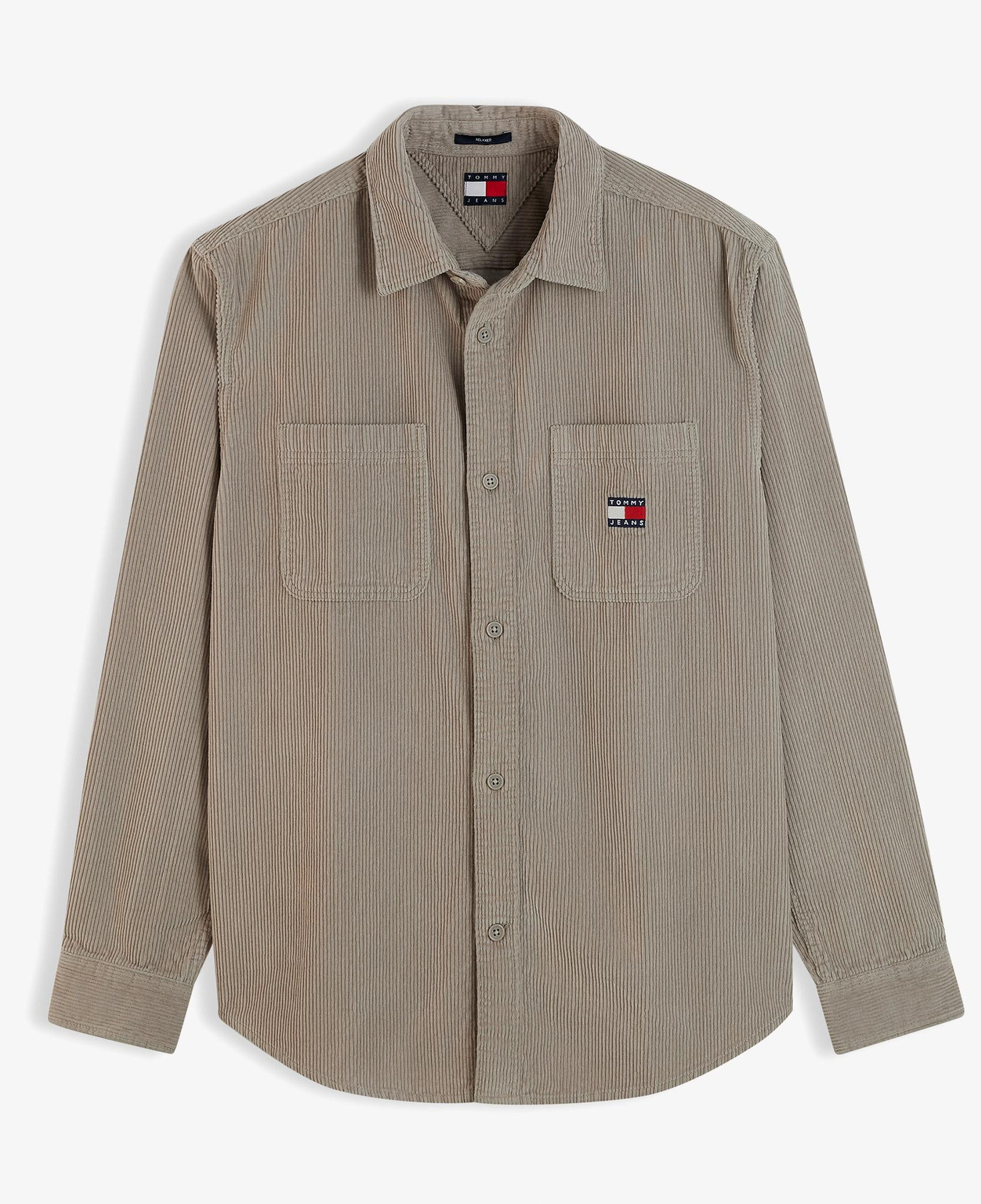 Tommy Hilfiger Corduroy Erkek Gri Gömlek