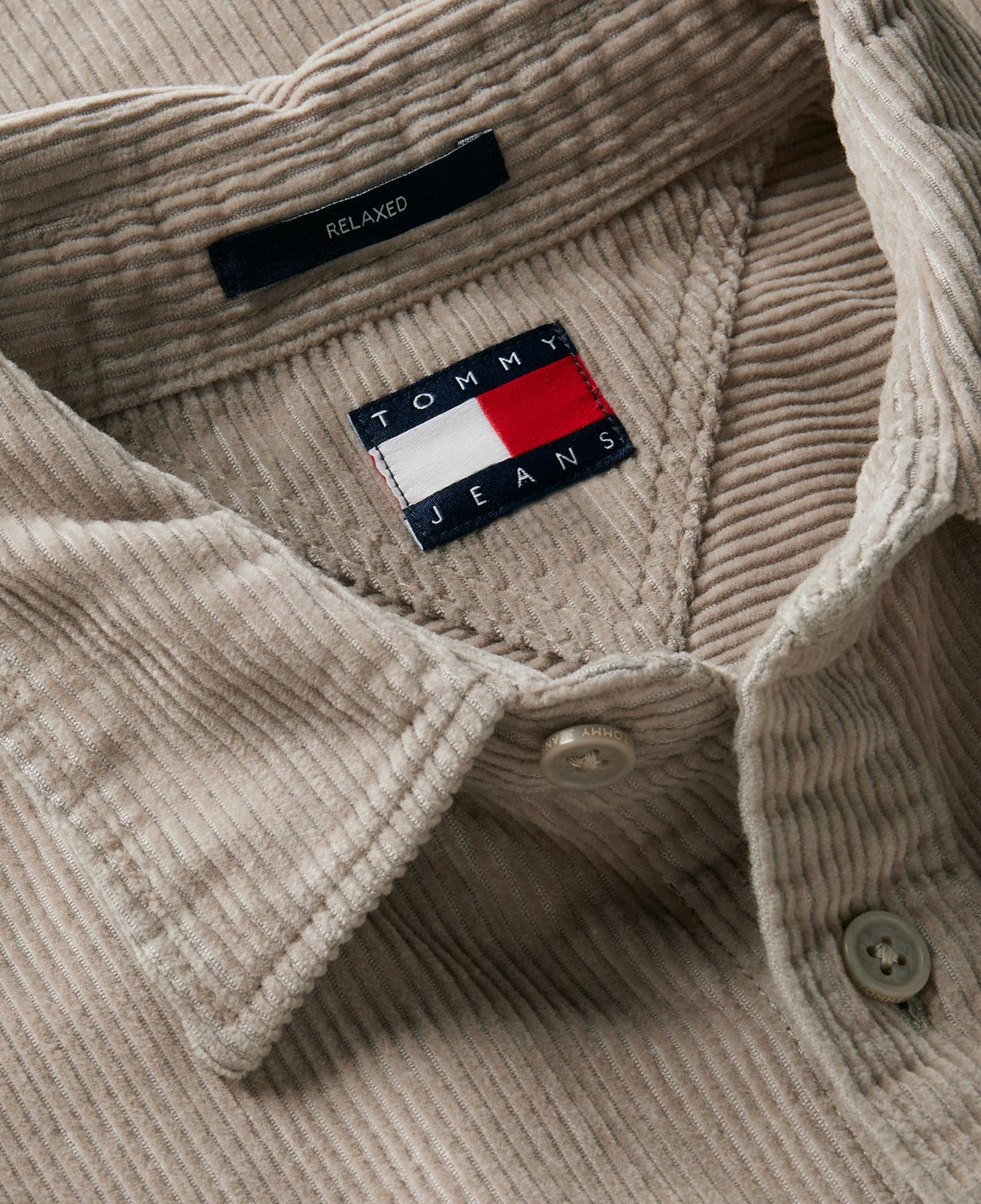 Tommy Hilfiger Corduroy Erkek Gri Gömlek
