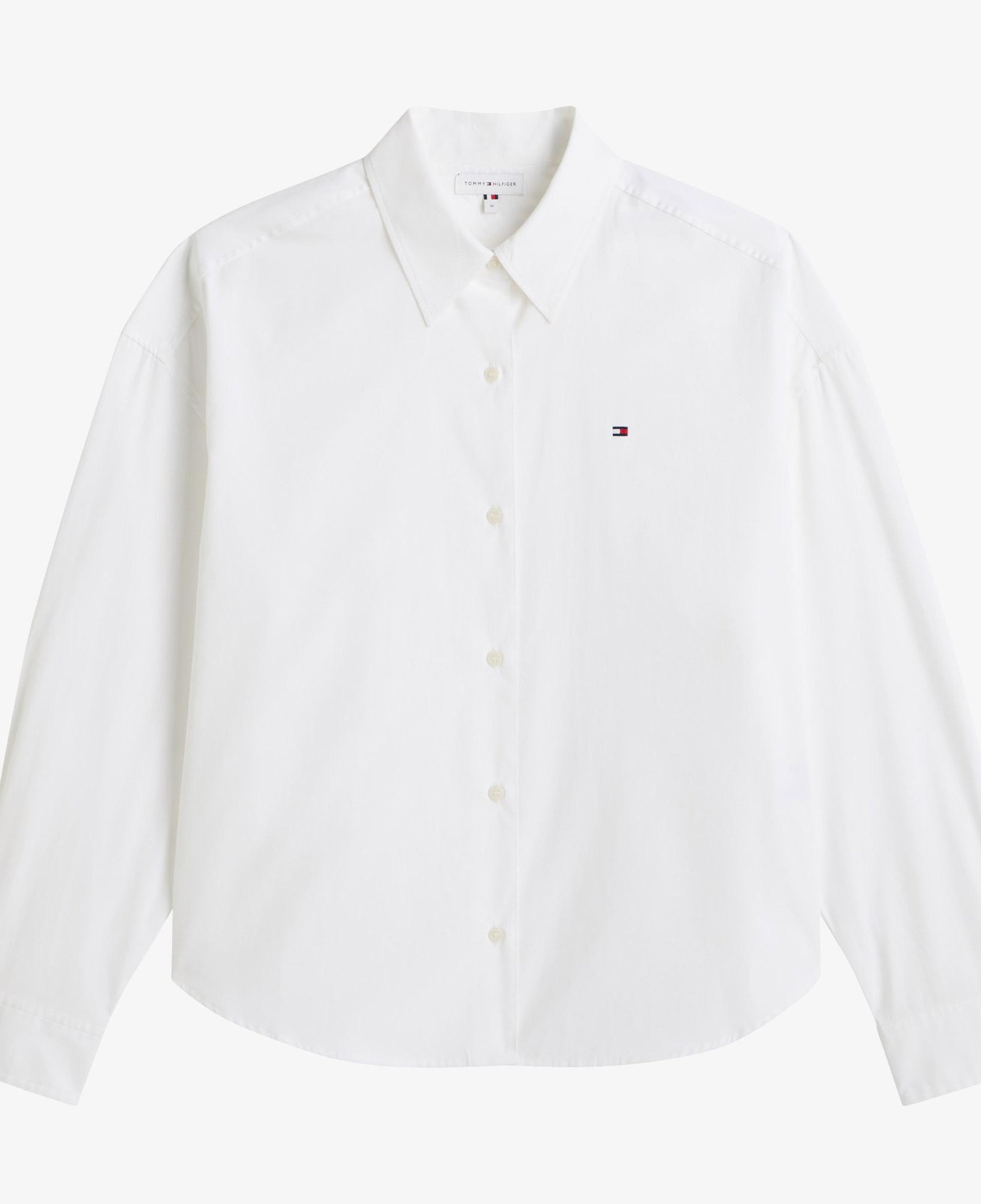 Tommy Hilfiger Summer Poplin Boxy Kadın Beyaz Gömlek