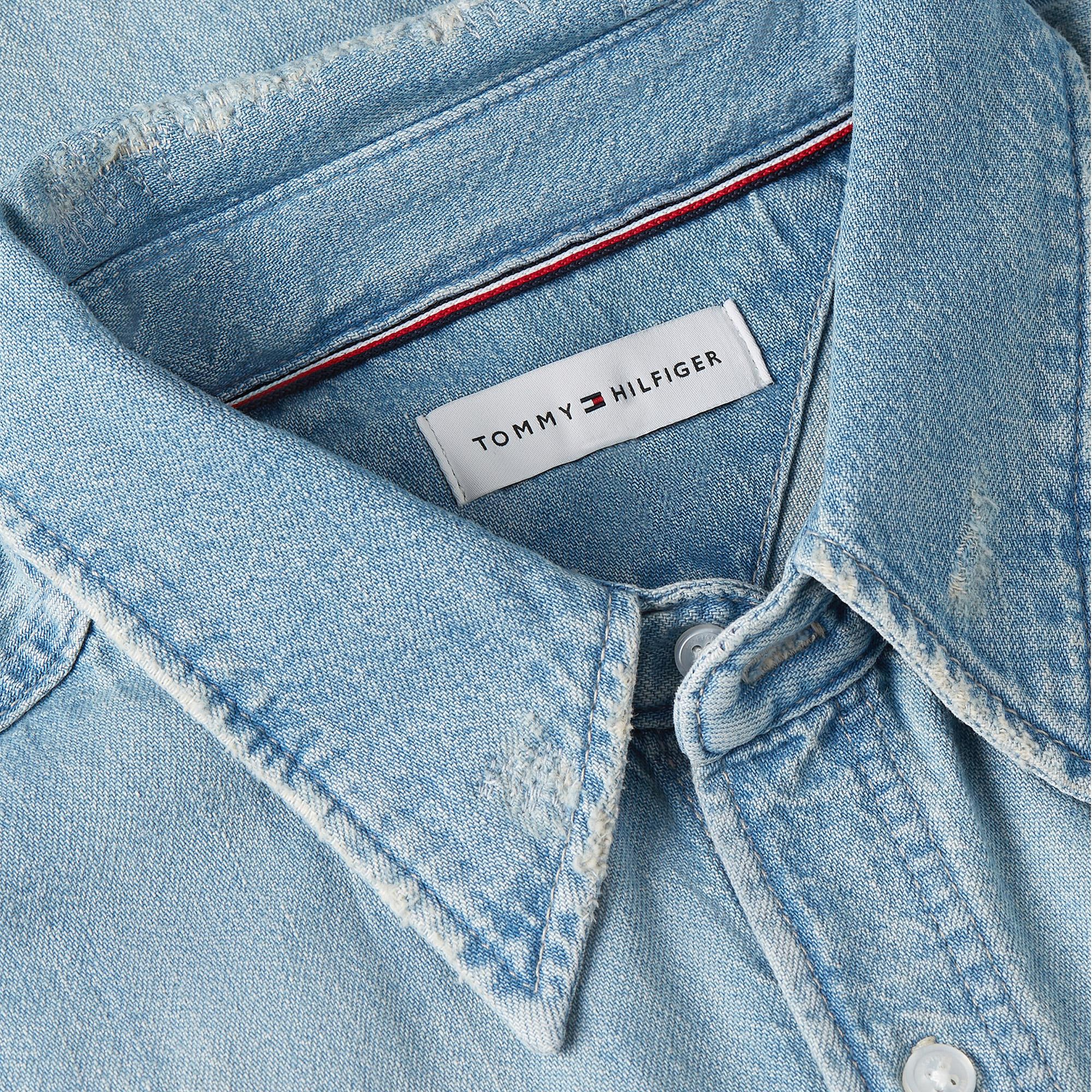 Tommy Hilfiger Relaxed Dune Indigo Erkek Mavi Gömlek