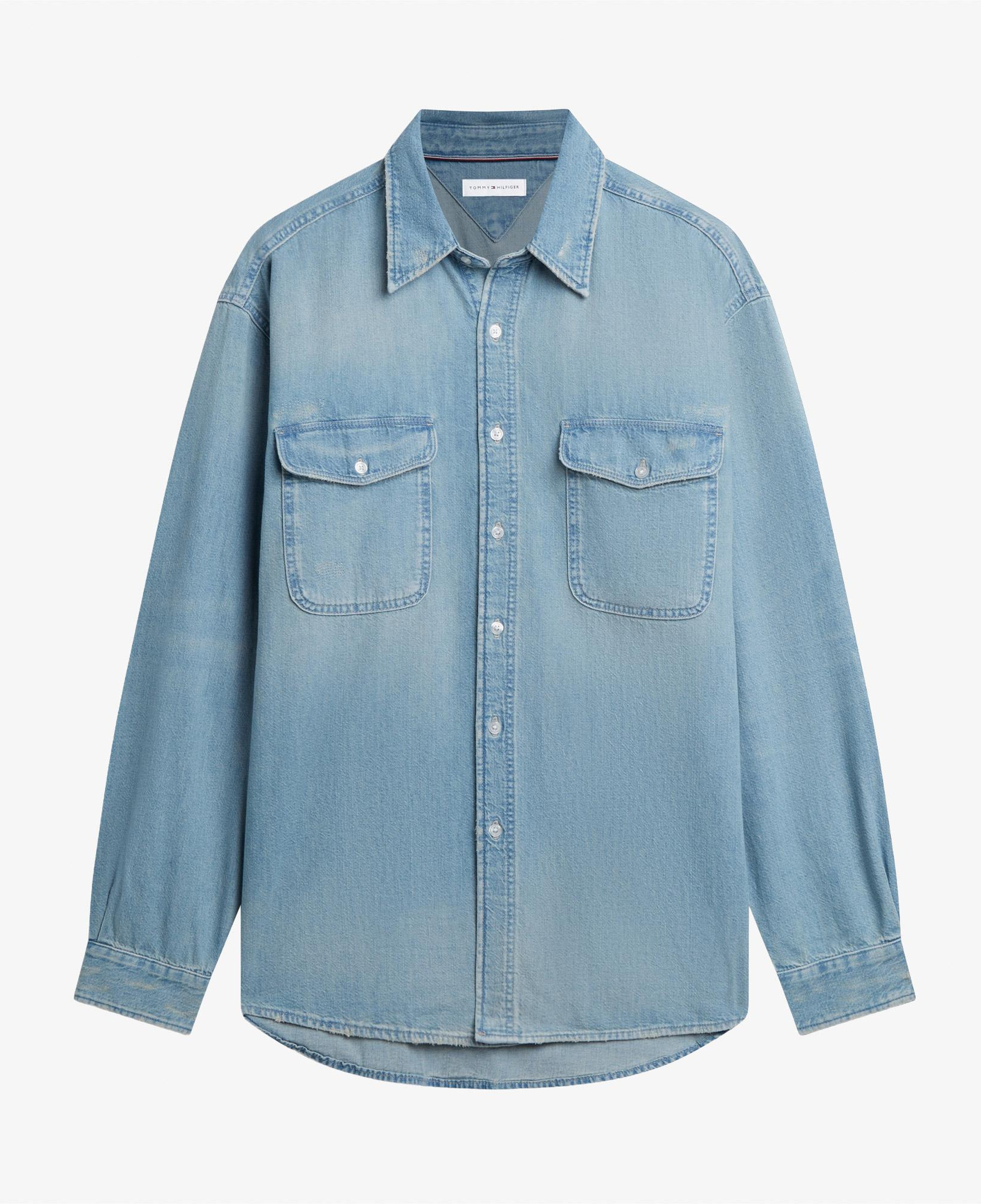 Tommy Hilfiger Relaxed Dune Indigo Erkek Mavi Gömlek