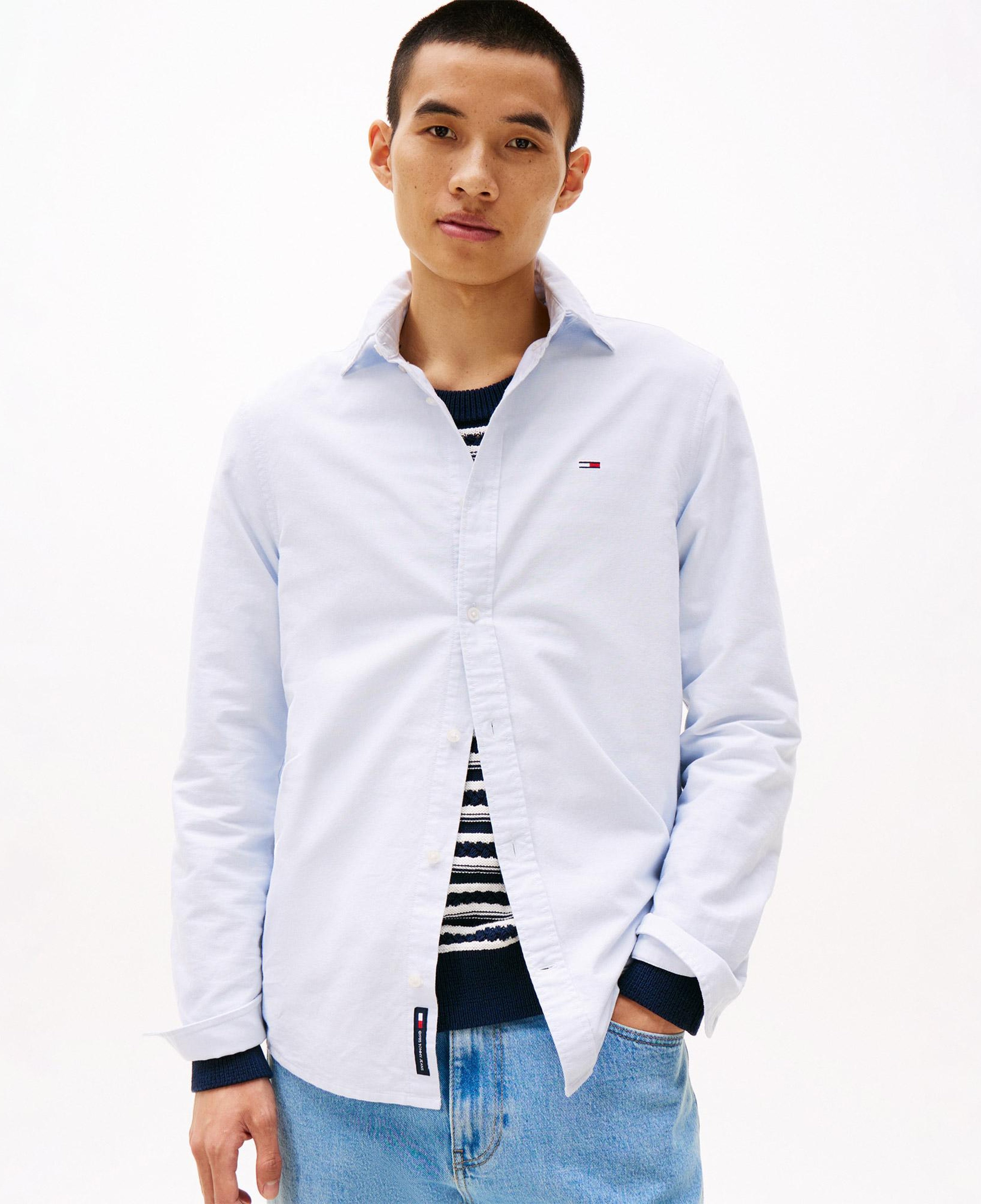 Tommy Hilfiger Oxford Erkek Mavi Gömlek