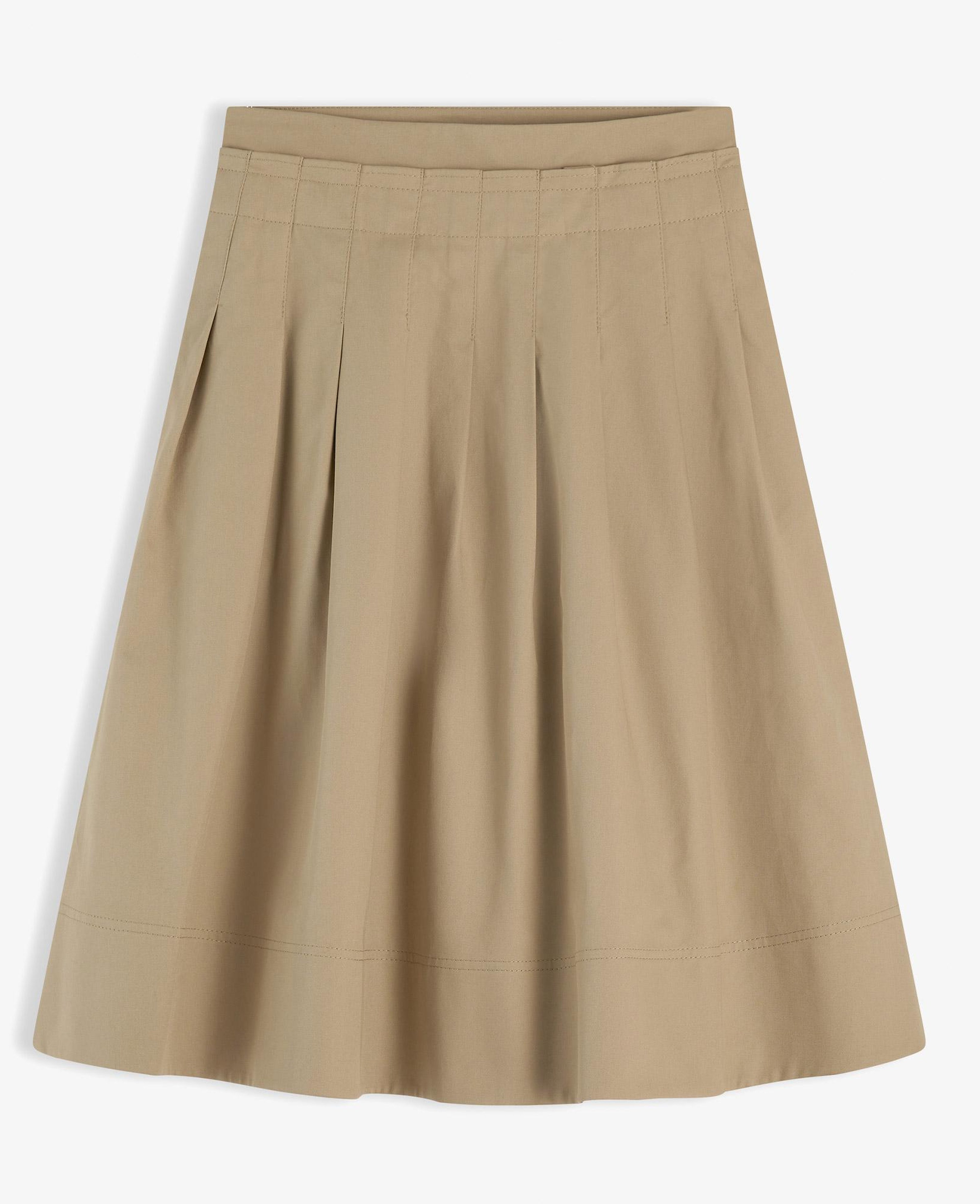 Tommy Hilfiger Chino Midi Flare Kadın Bej Etek