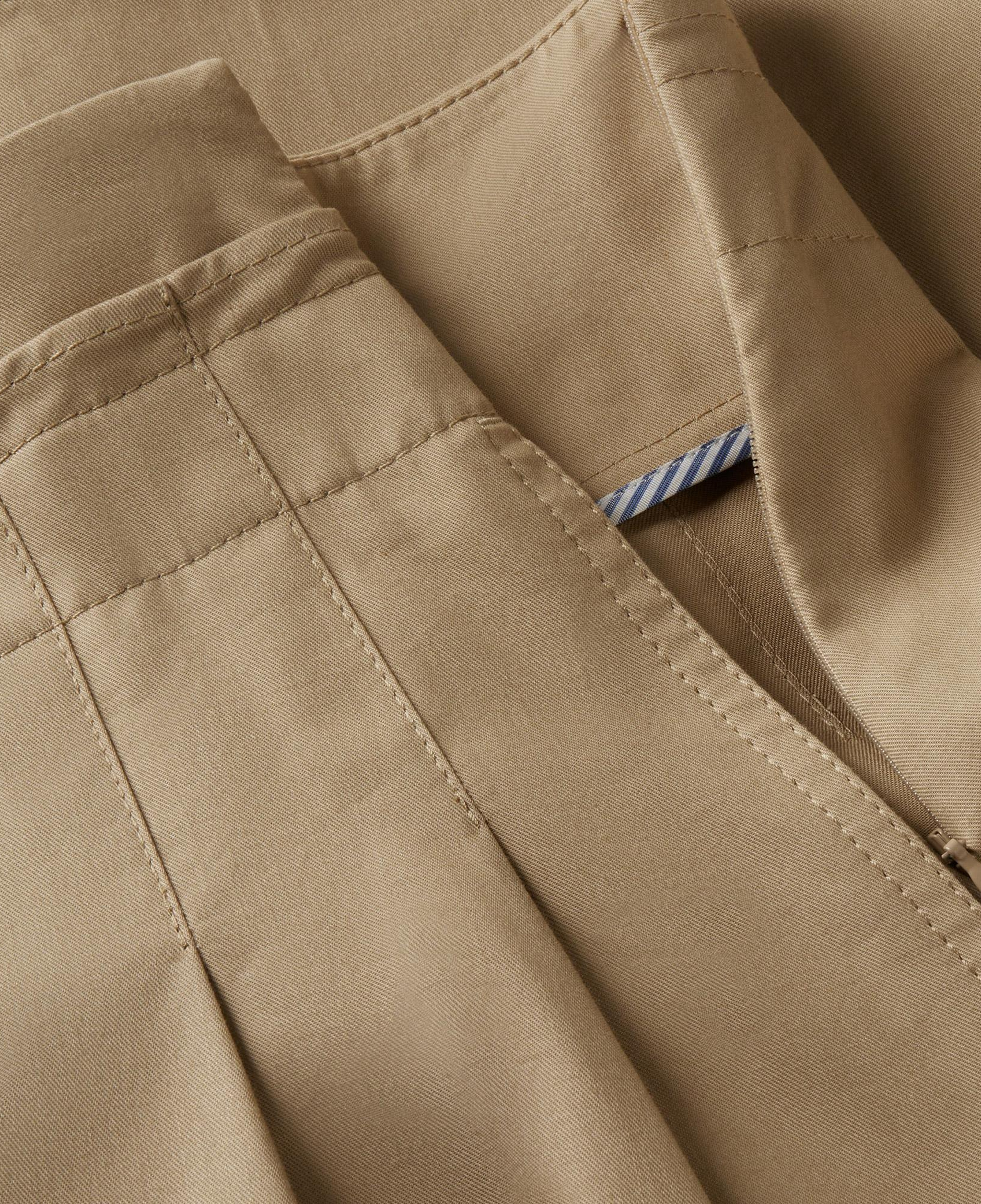 Tommy Hilfiger Chino Midi Flare Kadın Bej Etek