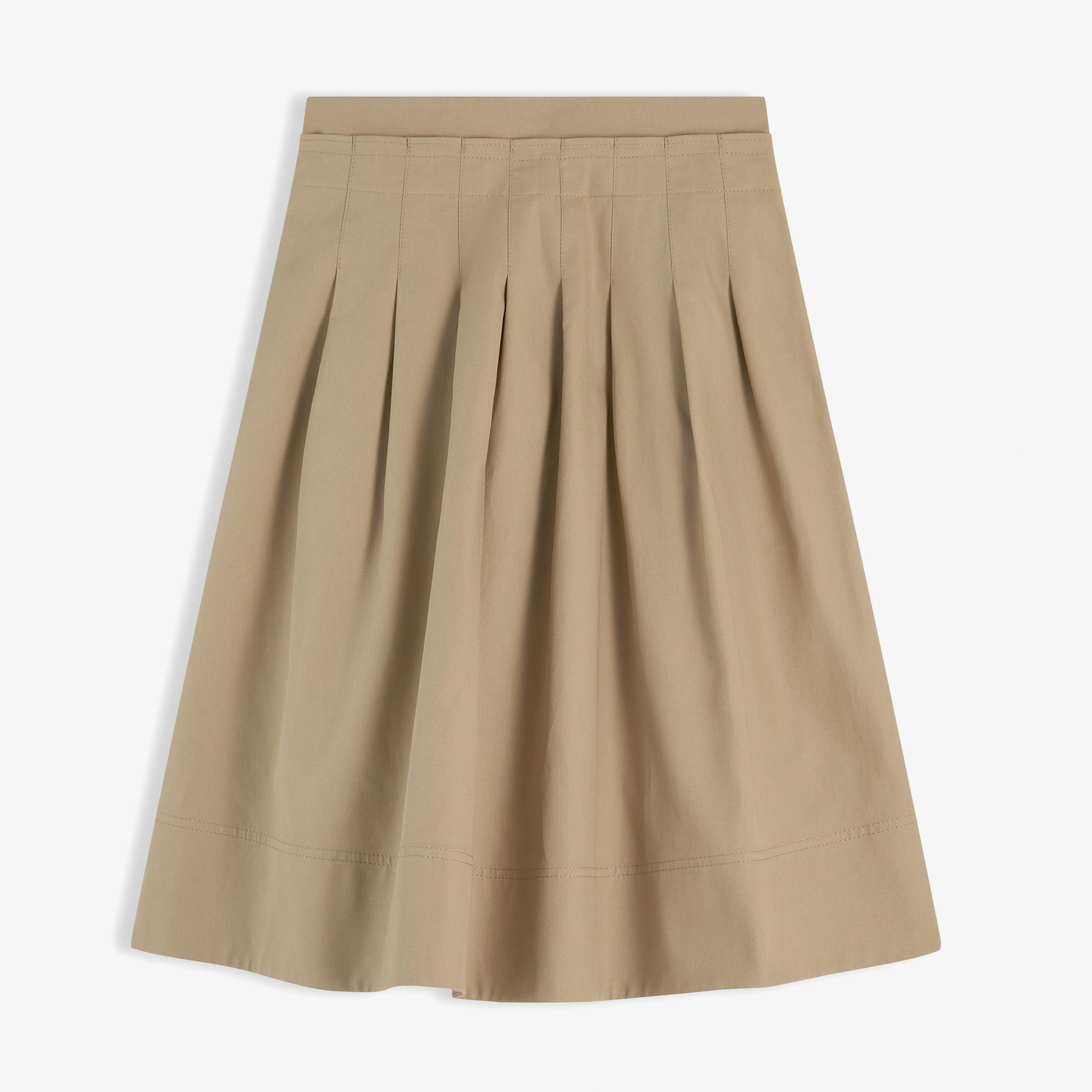 Tommy Hilfiger Chino Midi Flare Kadın Bej Etek