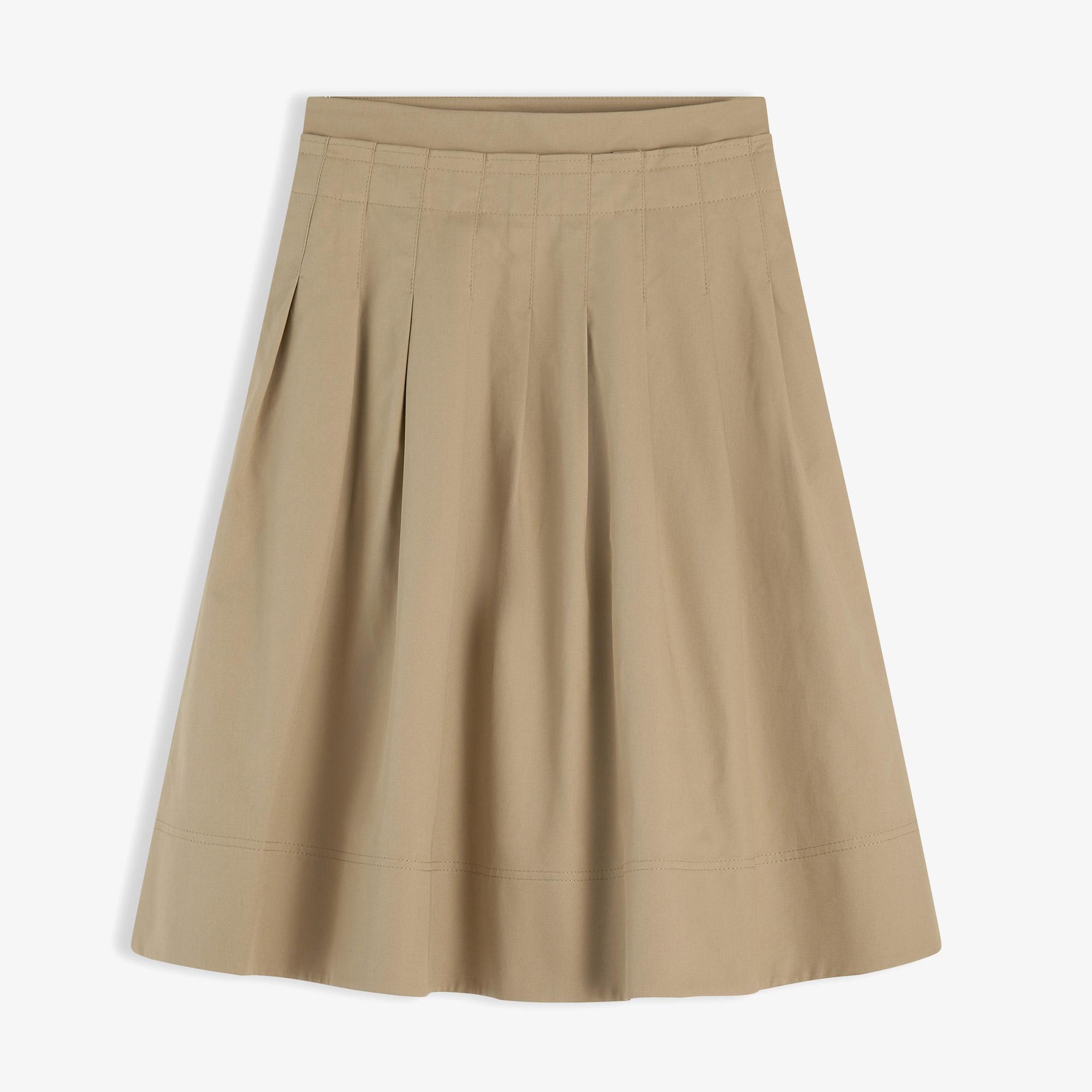 Tommy Hilfiger Chino Midi Flare Kadın Bej Etek