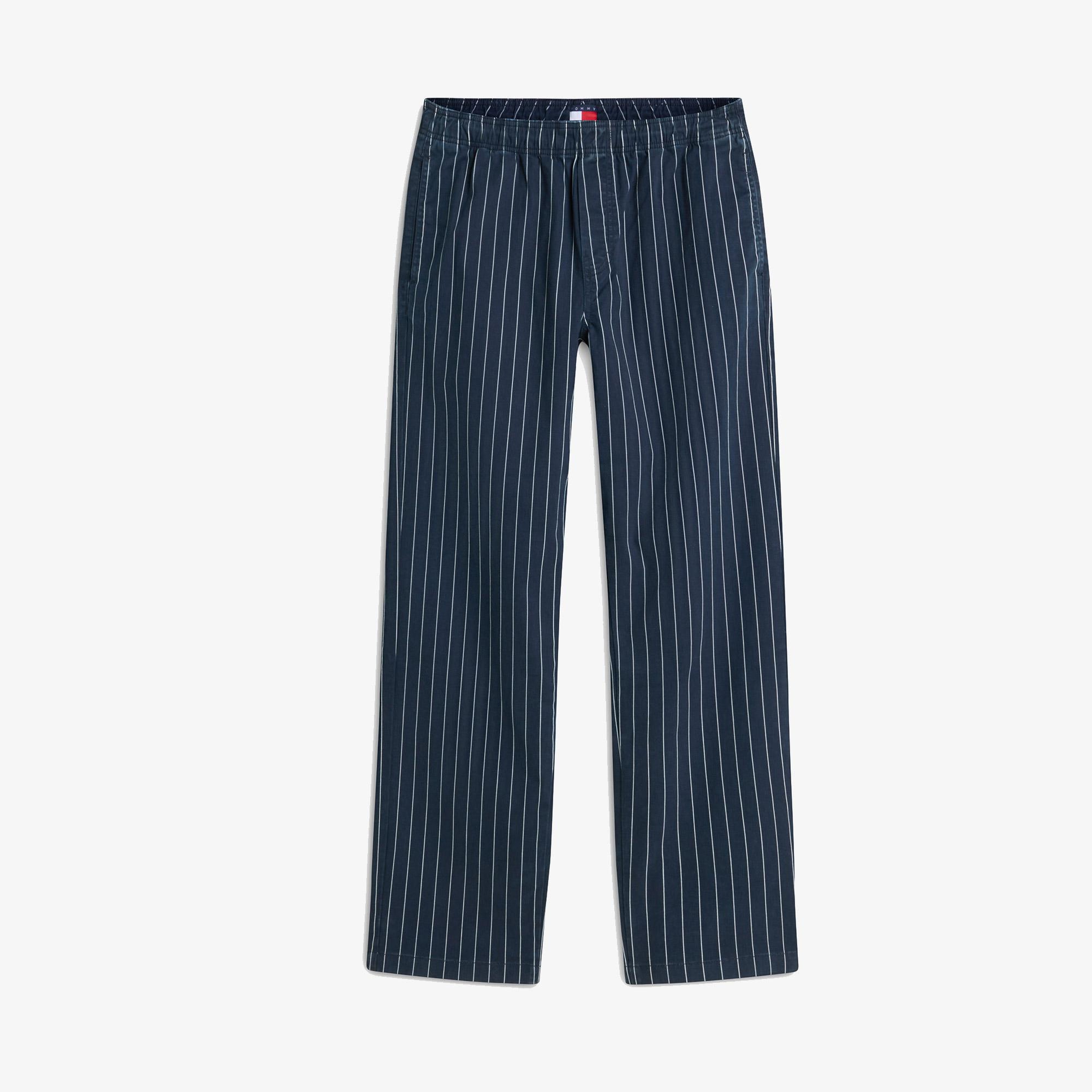 Tommy Hilfiger Jaimie Stripe Erkek Mavi Pantolon