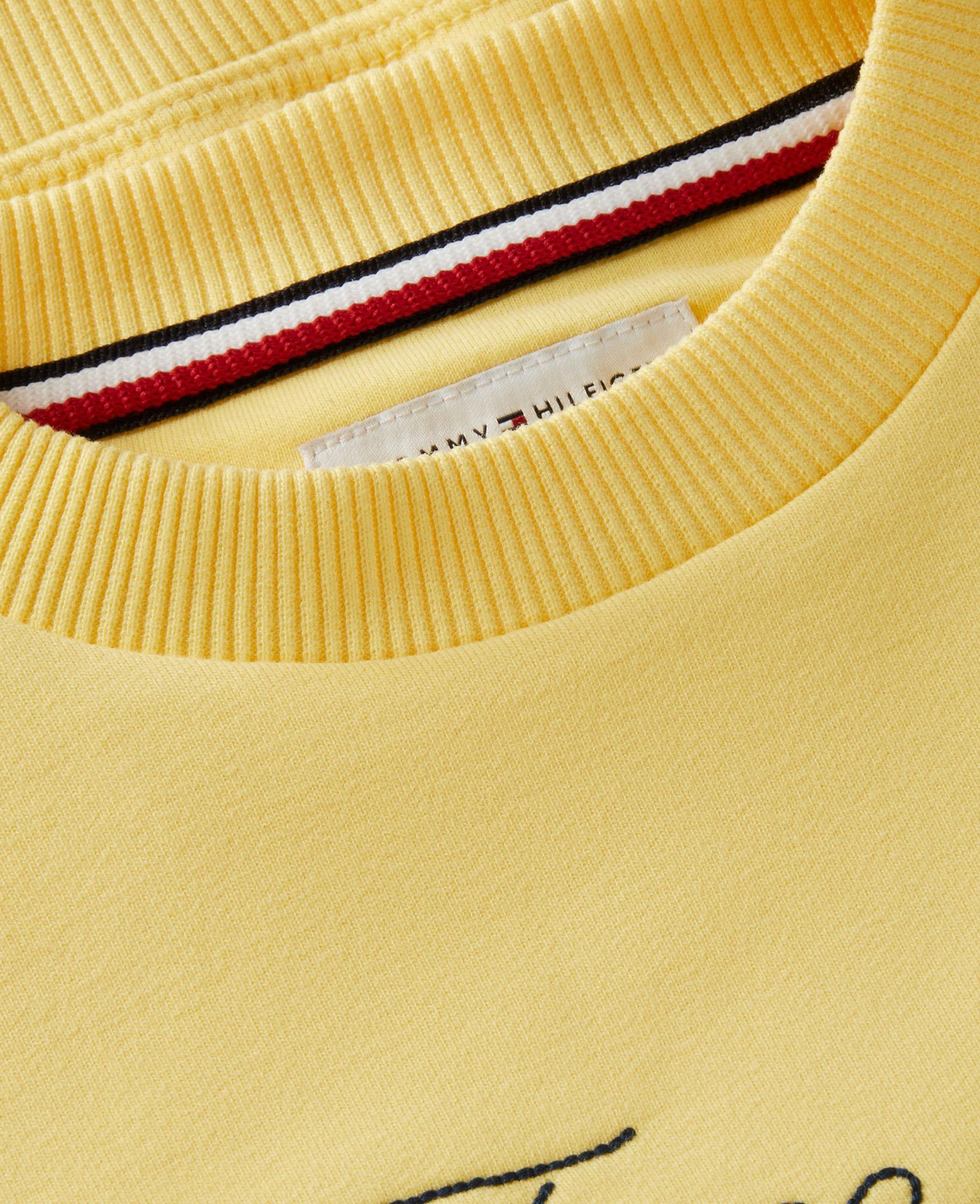 Tommy Hilfiger Crew Neck Çocuk Sarı Sweatshirt