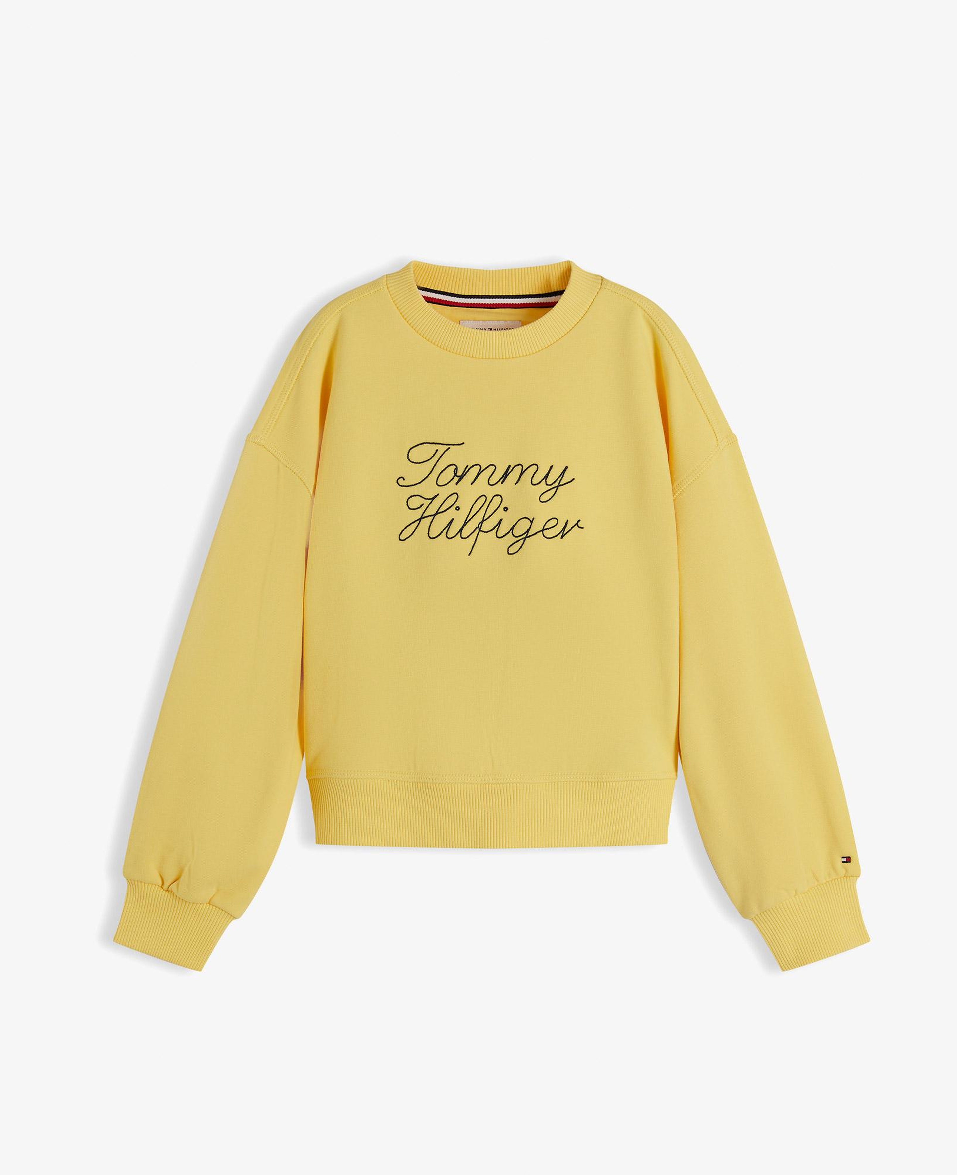 Tommy Hilfiger Crew Neck Çocuk Sarı Sweatshirt