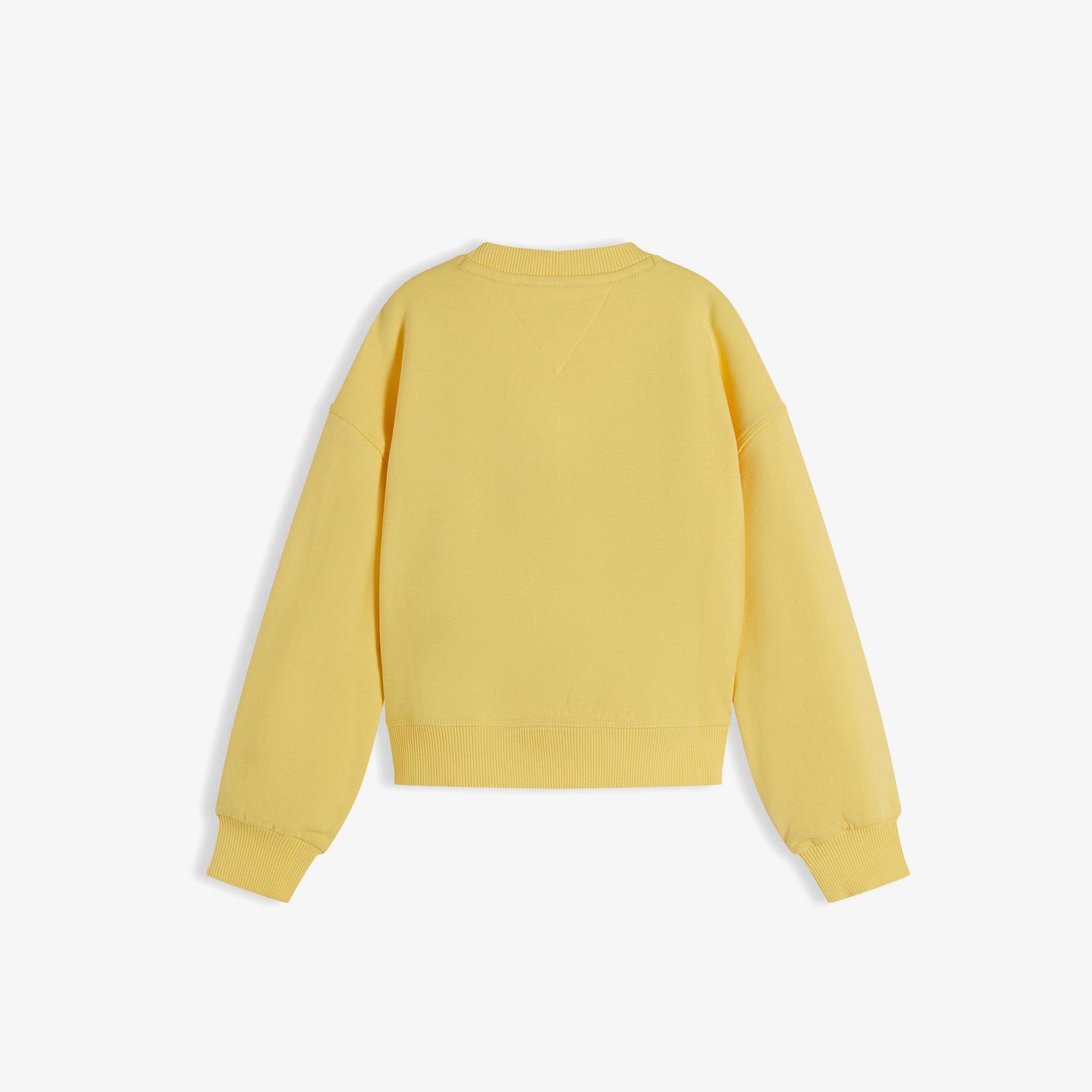 Tommy Hilfiger Crew Neck Çocuk Sarı Sweatshirt