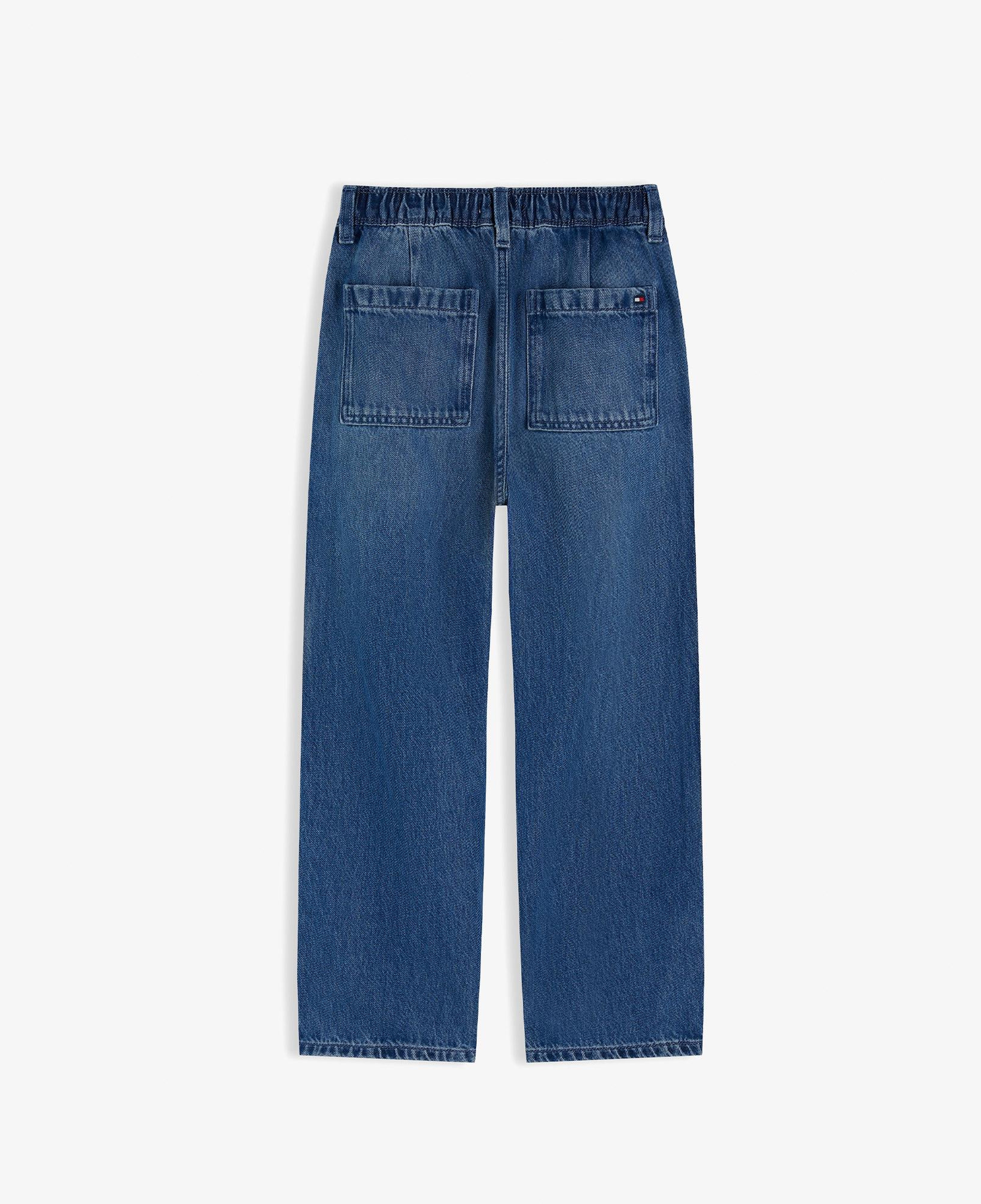 Tommy Hilfiger Baggy Sailor Mid Wash Çocuk Mavi Jean