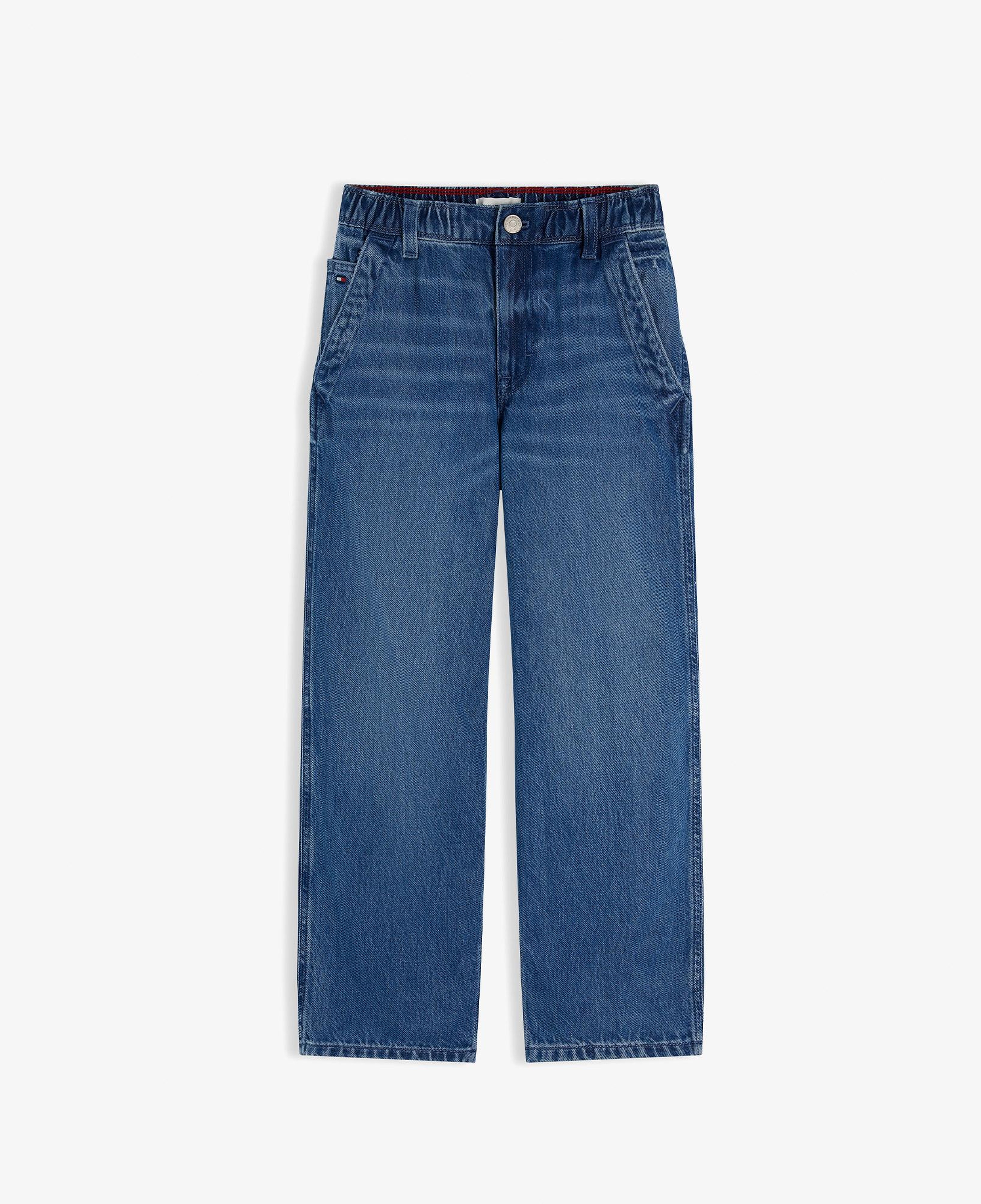 Tommy Hilfiger Baggy Sailor Mid Wash Çocuk Mavi Jean