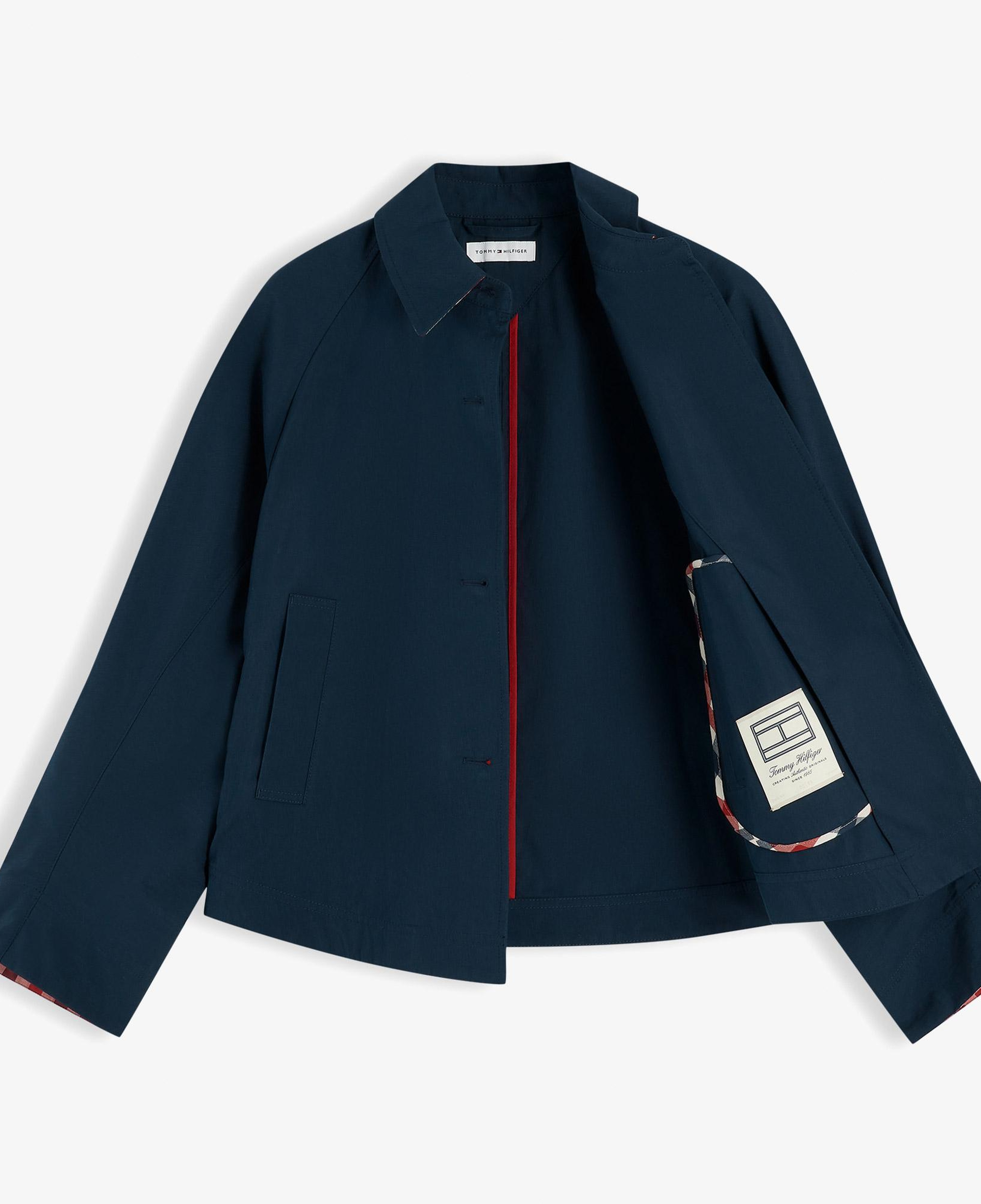 Tommy Hilfiger Cotton Short Kadın Mavi Ceket