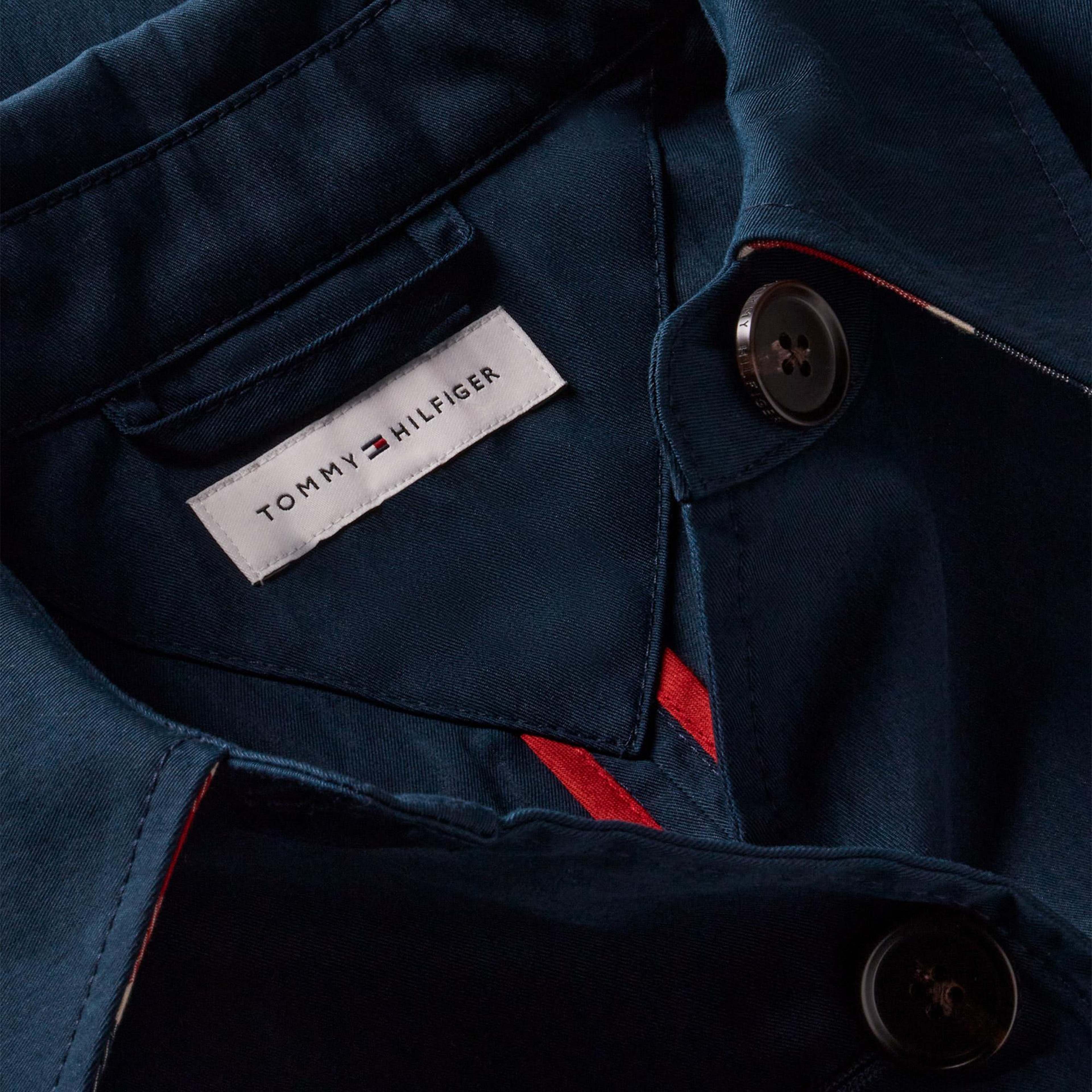 Tommy Hilfiger Cotton Short Kadın Mavi Ceket