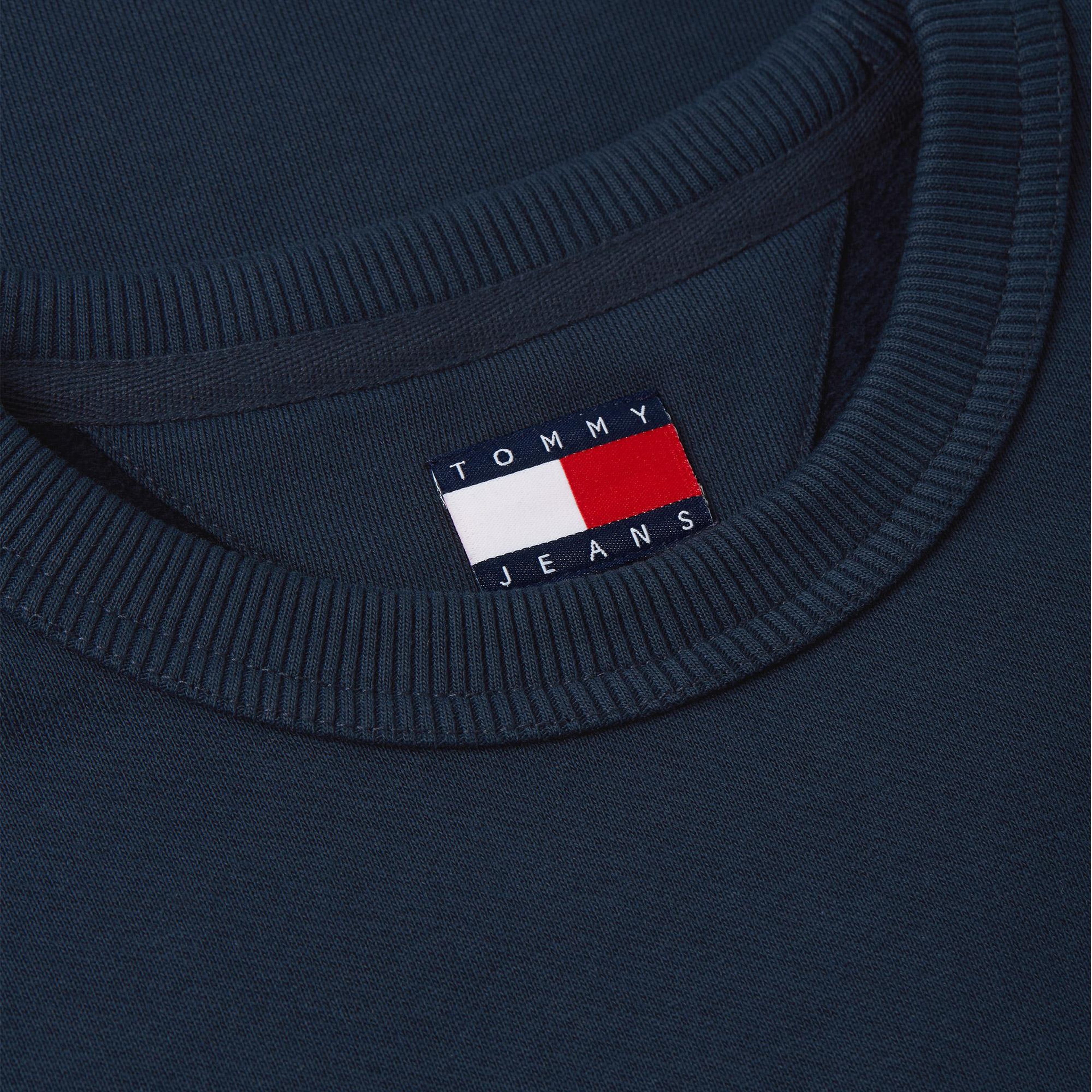 Tommy Hilfiger Badge Crew Erkek Mavi Sweatshirt