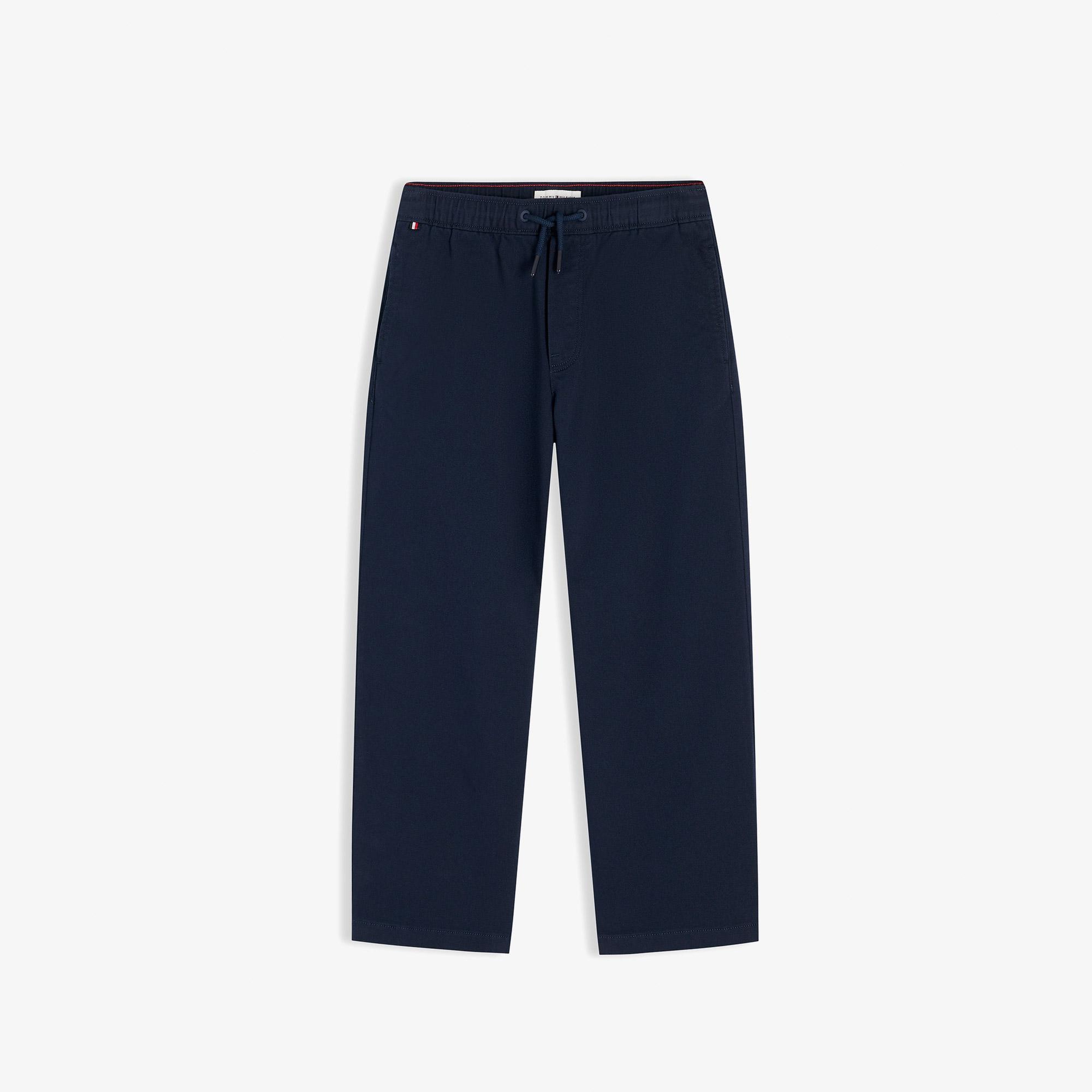 Tommy Hilfiger Baggy Pull On Soft Twill Çocuk Mavi Pantolon