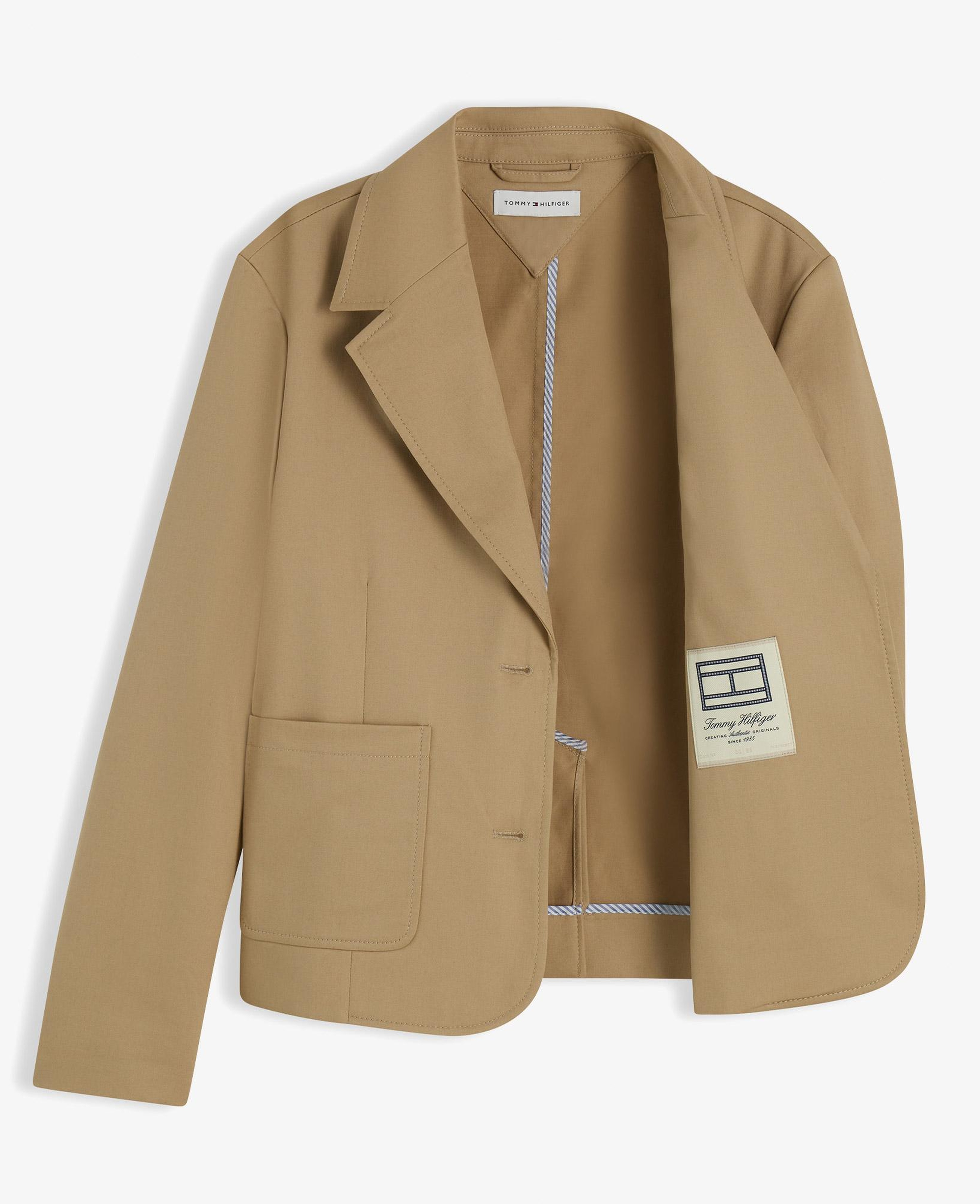 Tommy Hilfiger Chino Cotton Blazer Kadın Bej Ceket