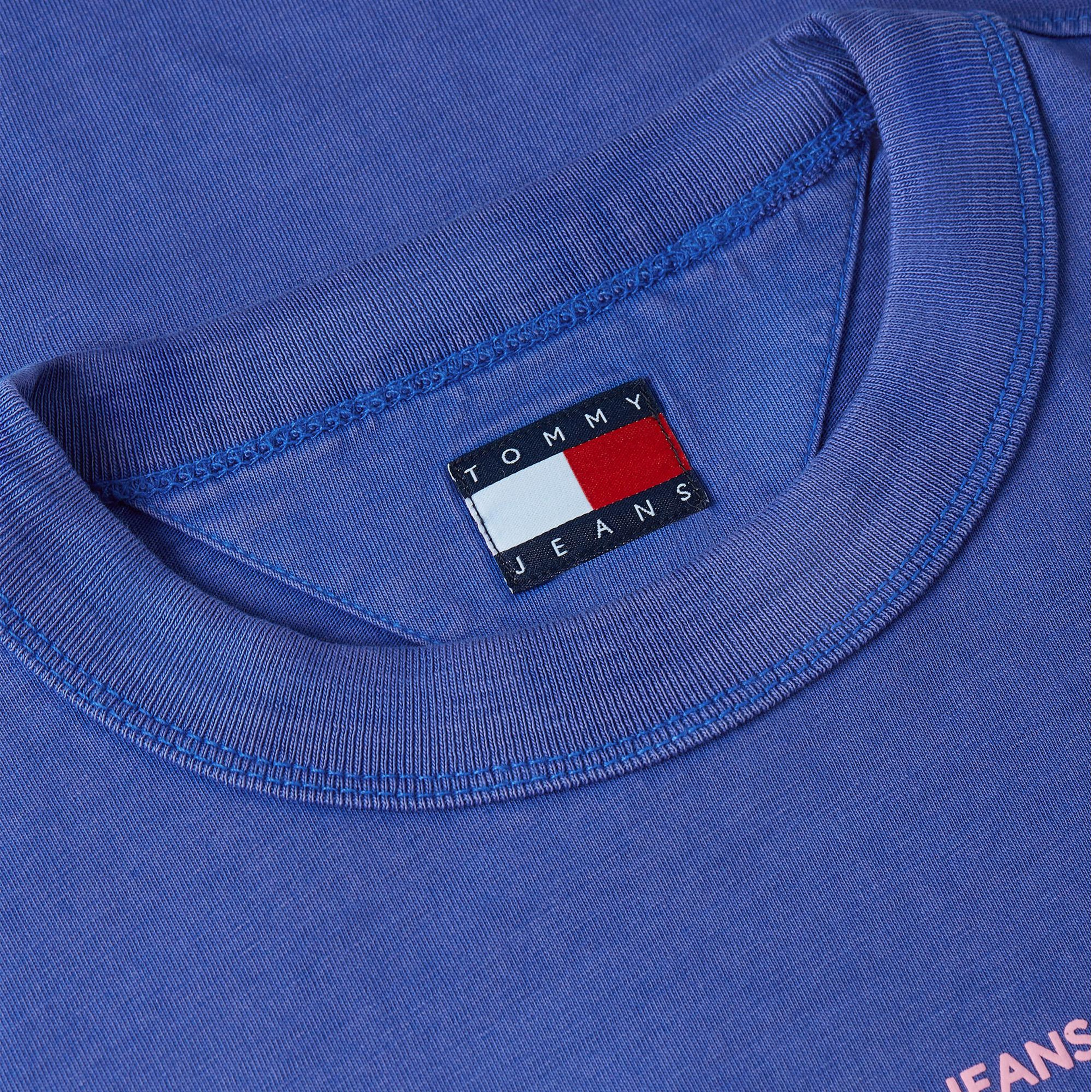 Tommy Hilfiger Repeat Wash Kadın Mavi T-Shirt