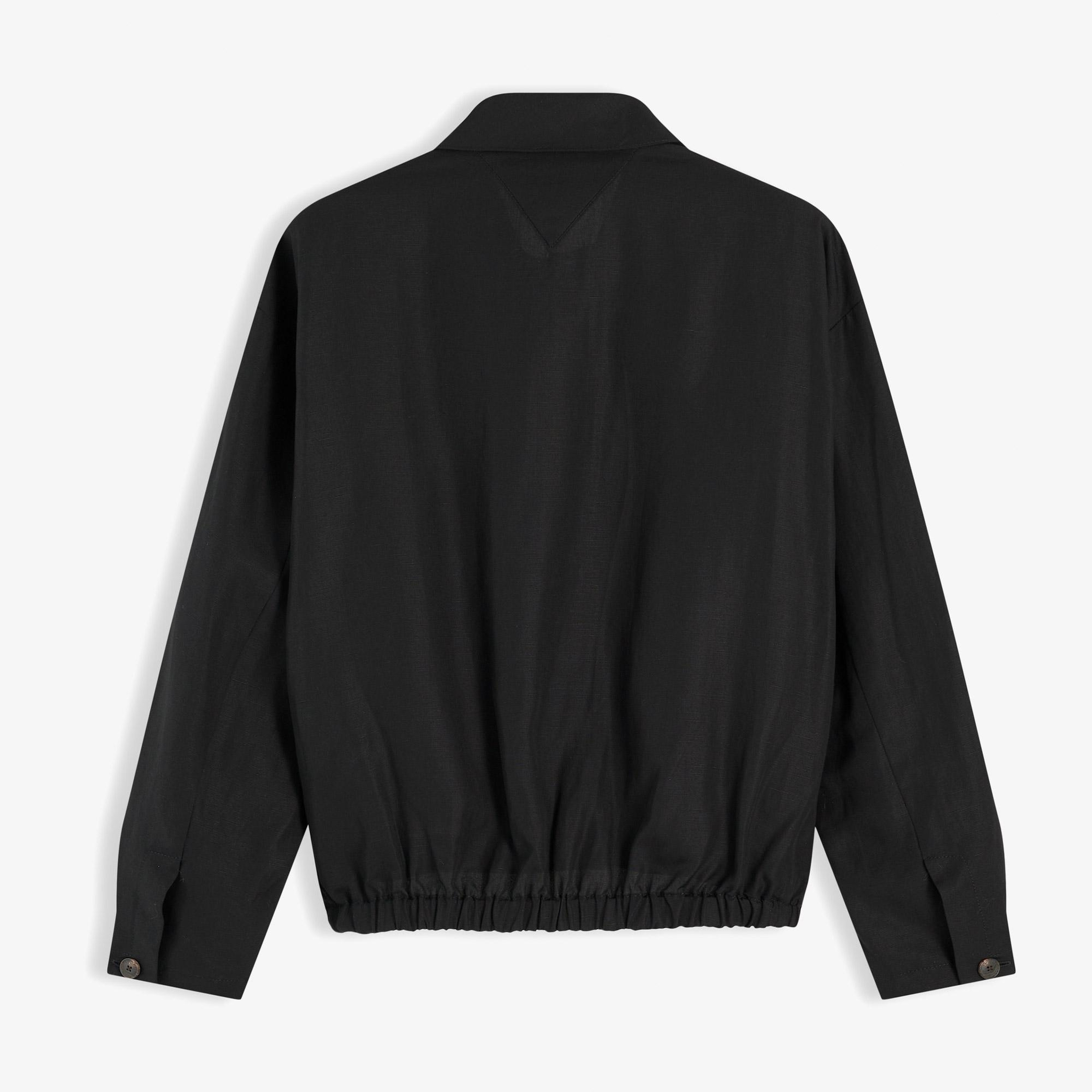 Tommy Hilfiger Summer Lyocell Bomber Kadın Siyah Ceket