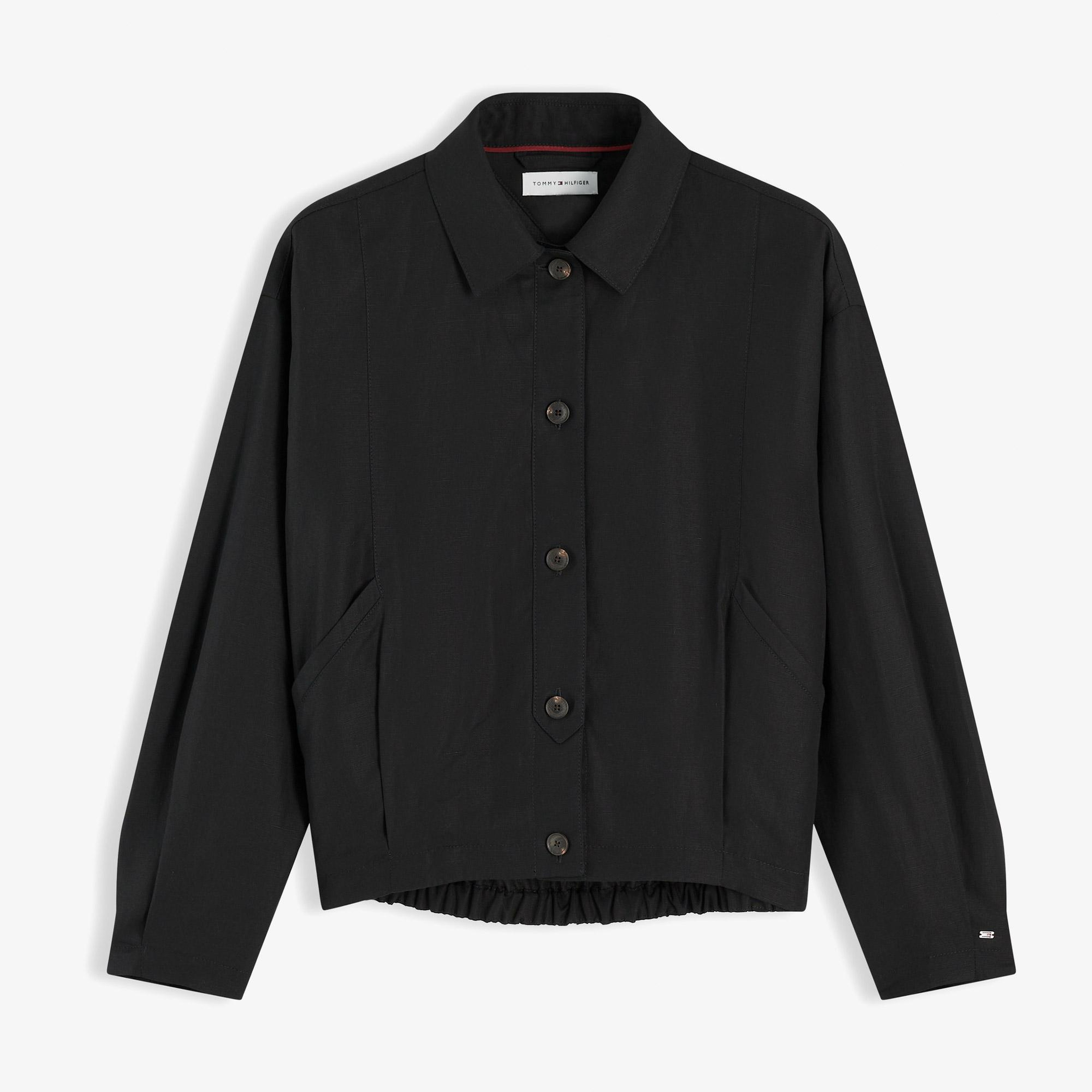 Tommy Hilfiger Summer Lyocell Bomber Kadın Siyah Ceket