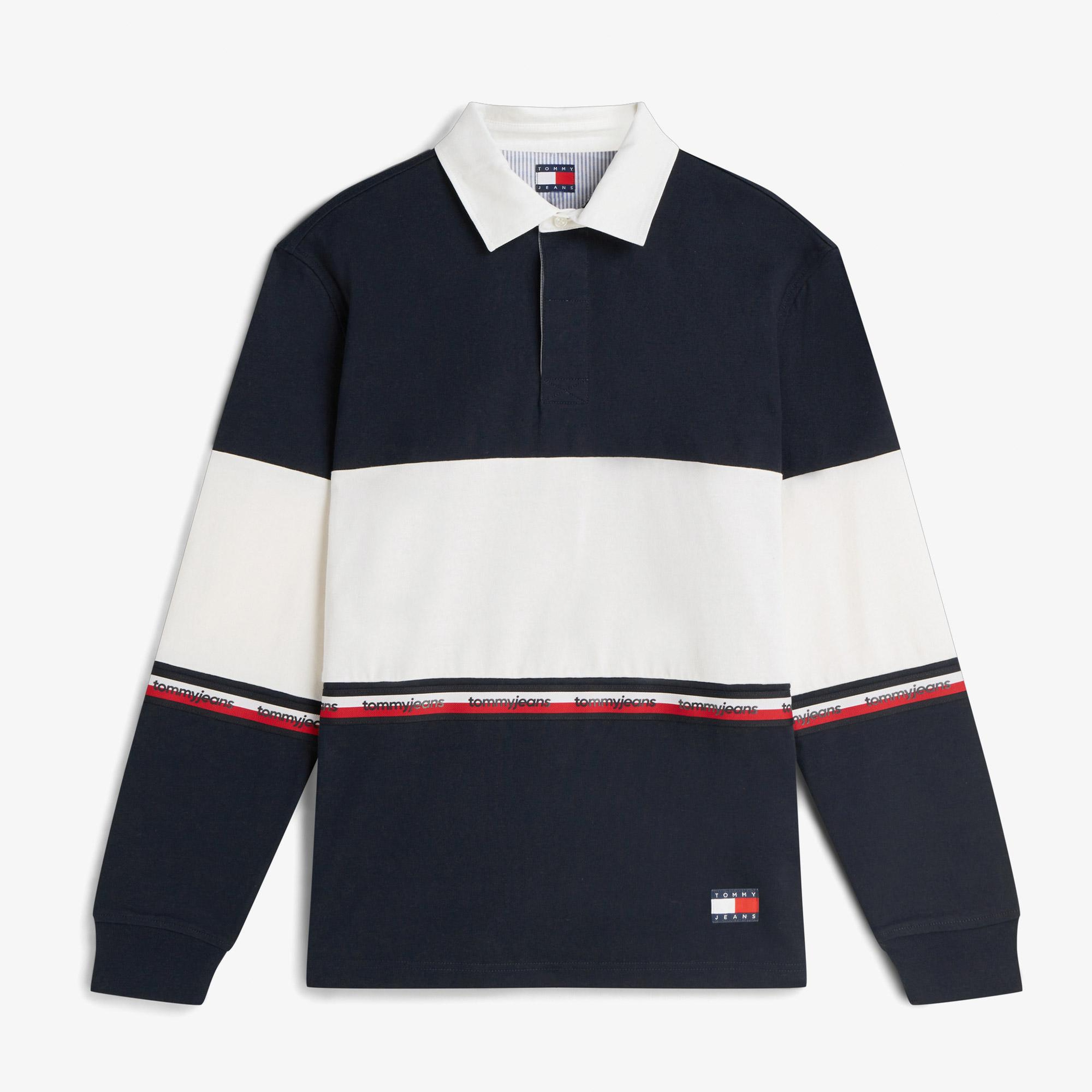 Tommy Hilfiger Cblock Rugby Erkek Mavi Polo