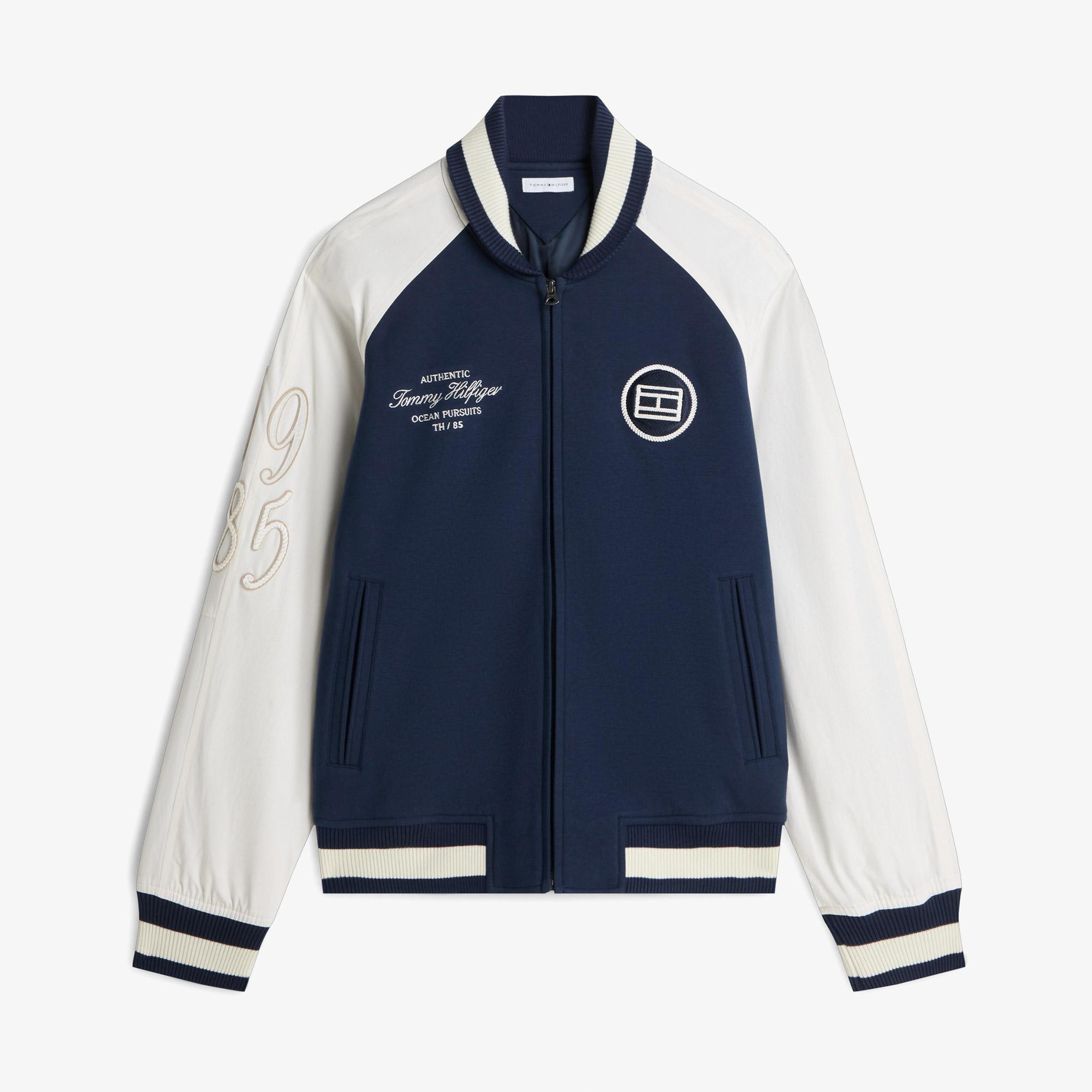 Tommy Hilfiger Nautical Shawl Bomber Erkek Mavi Ceket