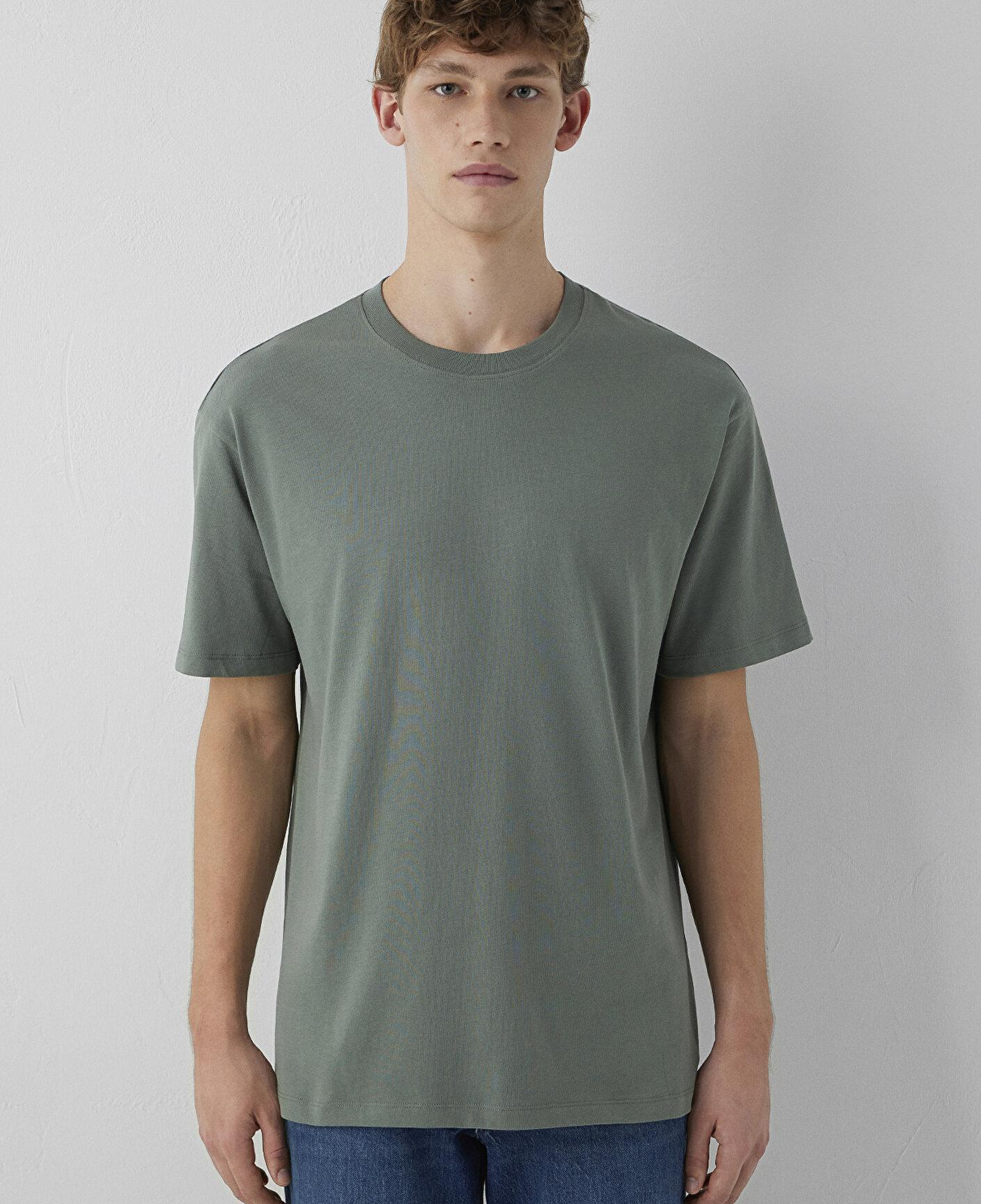 Mavi Haki Basic Tişört Loose Fit / Bol Rahat Kesim 066249-80692